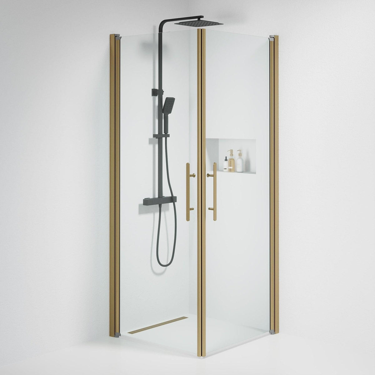 Square - Clear, Shower Enclosure Set - Code, Clear/Bronze - 70 cm - MASTERSTORE - 8595677155273 - Shower Enclosure Set - Code - 36 - 708 - 70 - 50 - 00 - 8595677155273