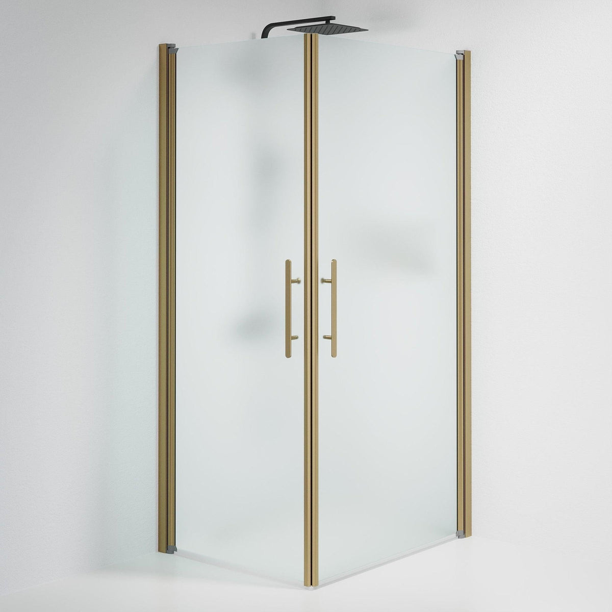 Square - Frosted, Shower Enclosure Set - Code, Matt/Bronze - 80 cm - MASTERSTORE - 8595677155426 - Shower Enclosure Set - Code - 36 - 801 - 70 - 55 - 00 - 8595677155426
