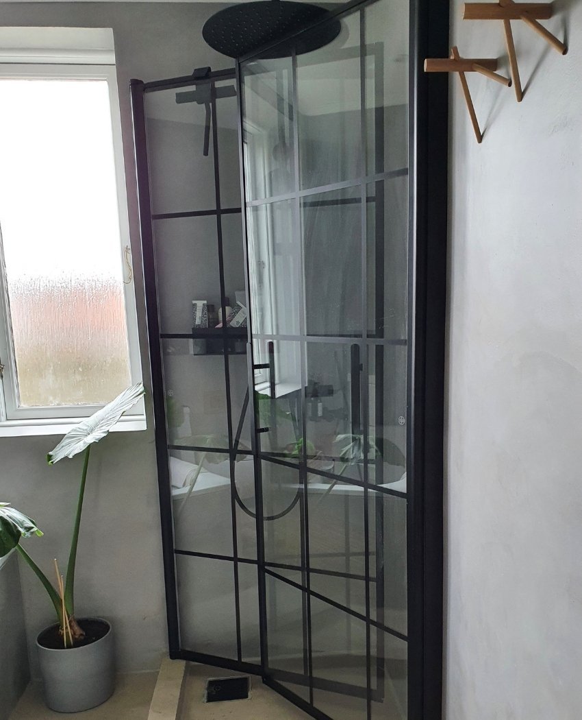 Kvadratisk - Stomme, Duschset - Kvadratisk, Stomme/Svart - 80 cm - Duschkabinset - Kod - BATH DELUXE - PRESTIGE - 36-808-02-49-01 - BATHDELUXE SWEDEN