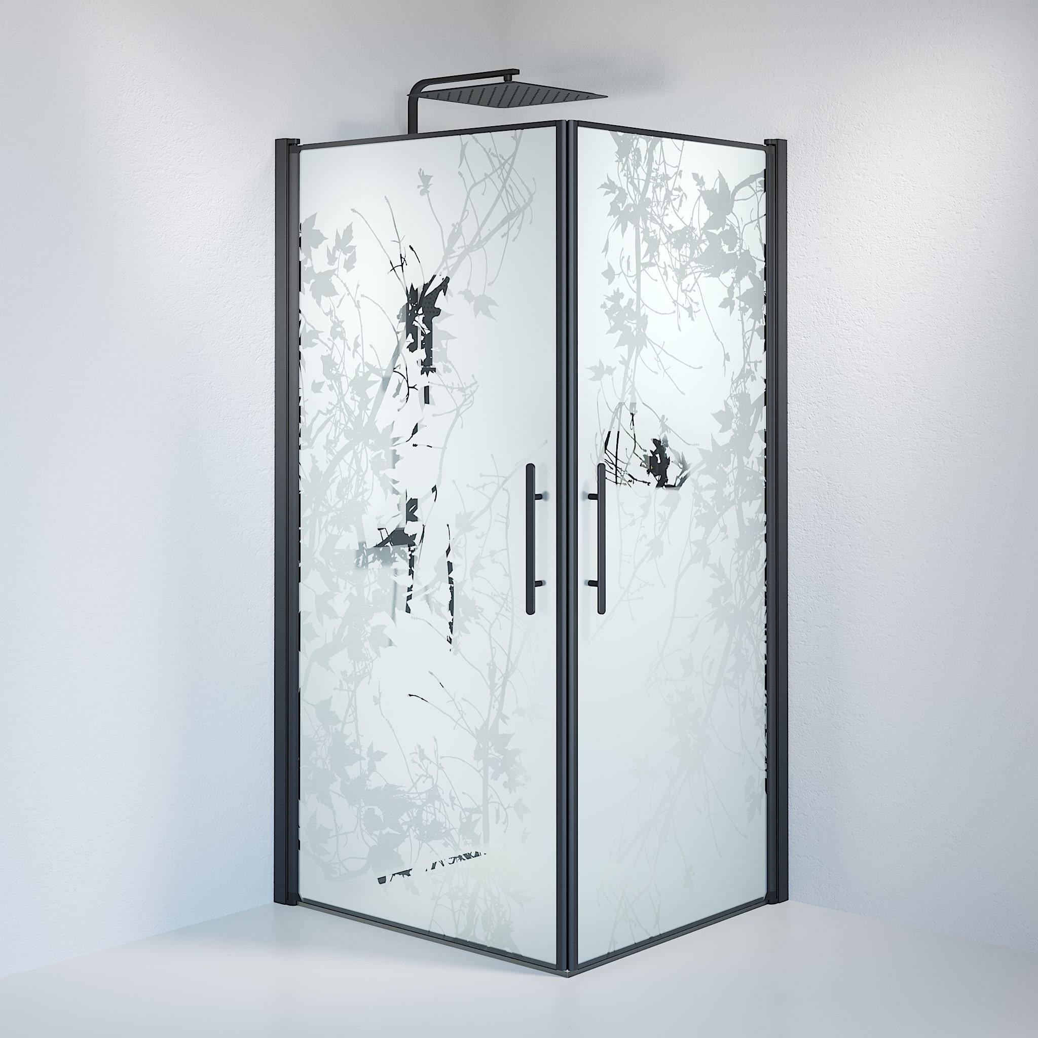 Kvadratisk - Dekoration, Duschset - Kvadratisk, Dekoration/Svart - 80 cm - Duschkabinset - Kod - BATH DELUXE - PRESTIGE - 36-808-02-54-00 - BATHDELUXE SWEDEN