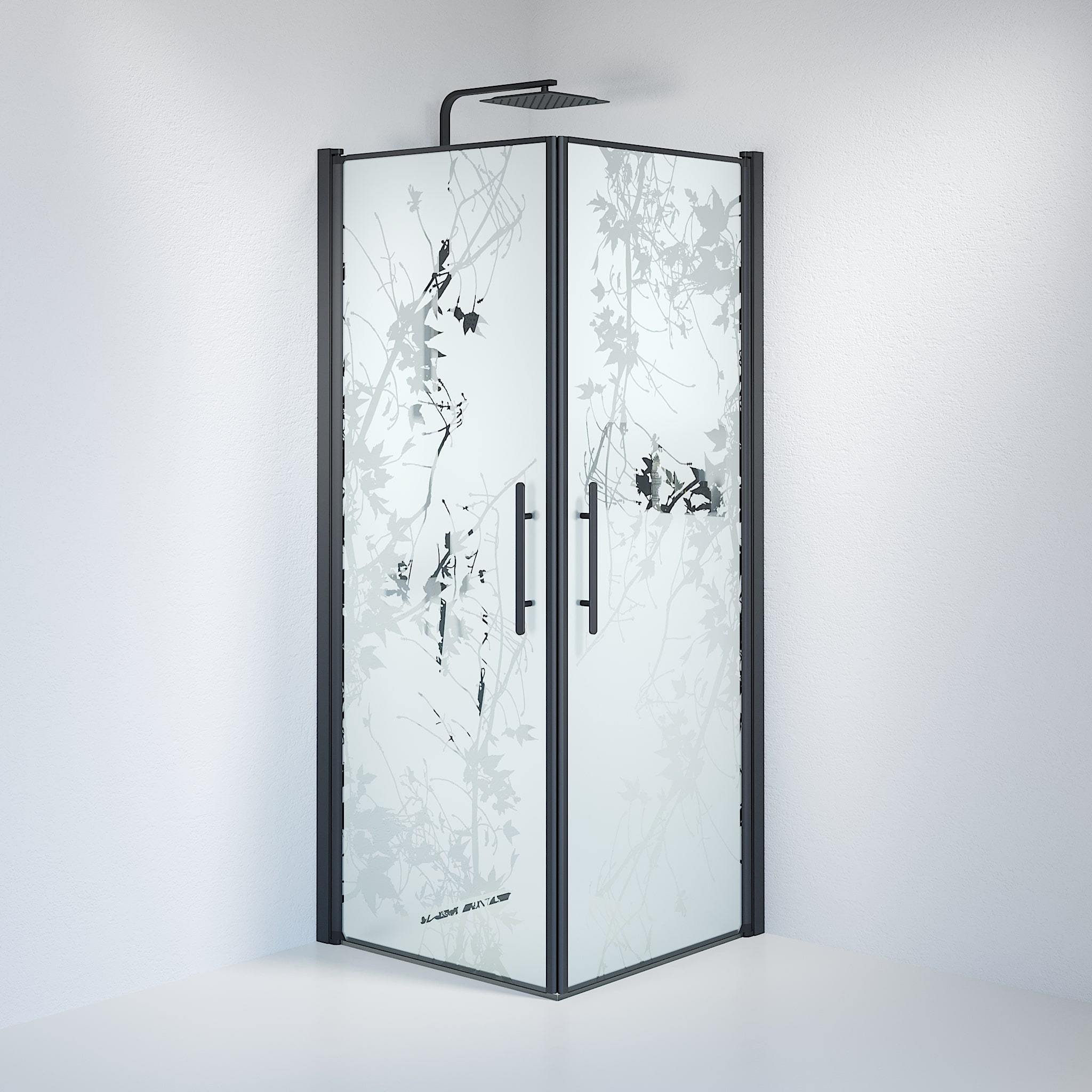 Square - Decor, Shower Enclosure Set - Code, Decor/Black - 80 cm - MASTERSTORE - 8595677120714 - Shower Enclosure Set - Code - 36 - 808 - 02 - 54 - 00 - 8595677120714