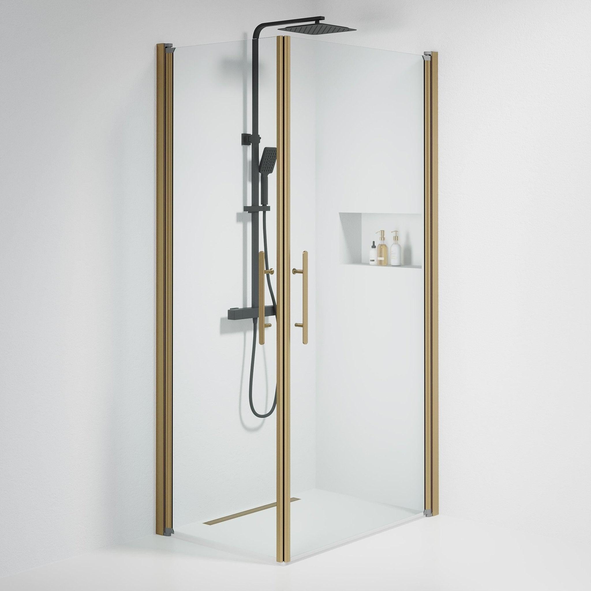 Square - Clear, Shower Enclosure Set - Code, Clear/Bronze - 80 cm - MASTERSTORE - 8595677155303 - Shower Enclosure Set - Code - 36 - 808 - 70 - 50 - 00 - 8595677155303