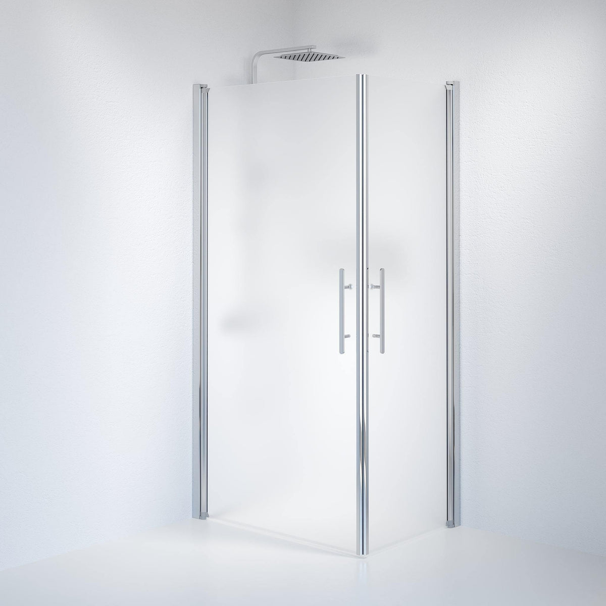 Square - Frosted, Shower Enclosure Set - Code, Matt/Chrome - 80 cm - MASTERSTORE - 8595677120905 - Shower Enclosure Set - Code - 36 - 809 - 60 - 55 - 00 - 8595677120905