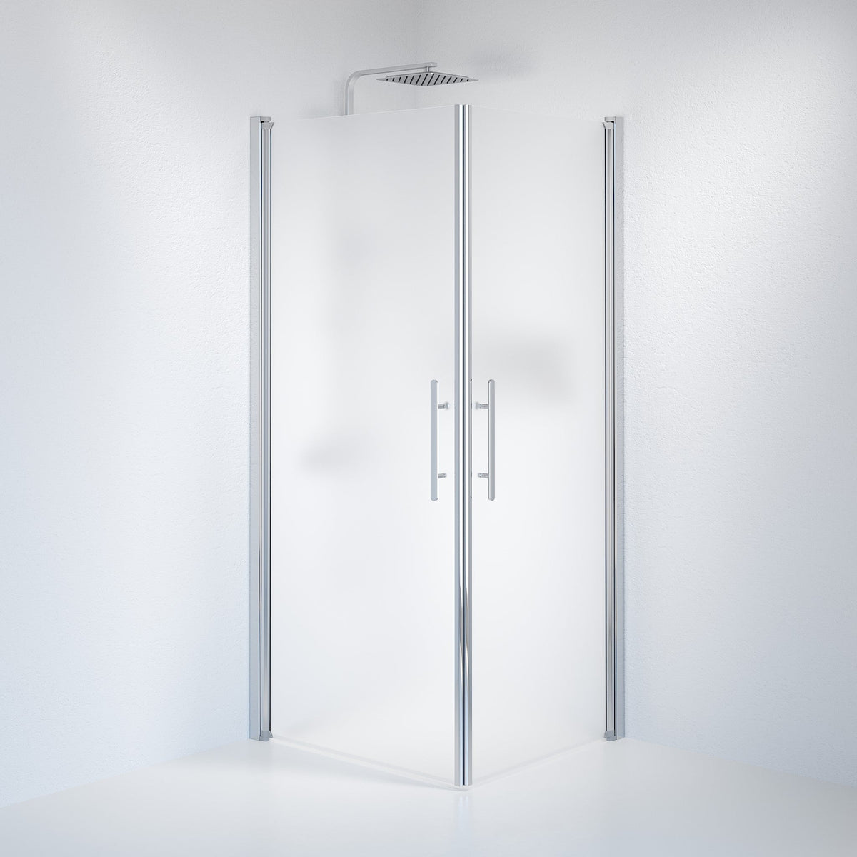 Square - Frosted, Shower Enclosure Set - Code, Matt/Chrome - 80 cm - MASTERSTORE - 8595677120905 - Shower Enclosure Set - Code - 36 - 809 - 60 - 55 - 00 - 8595677120905