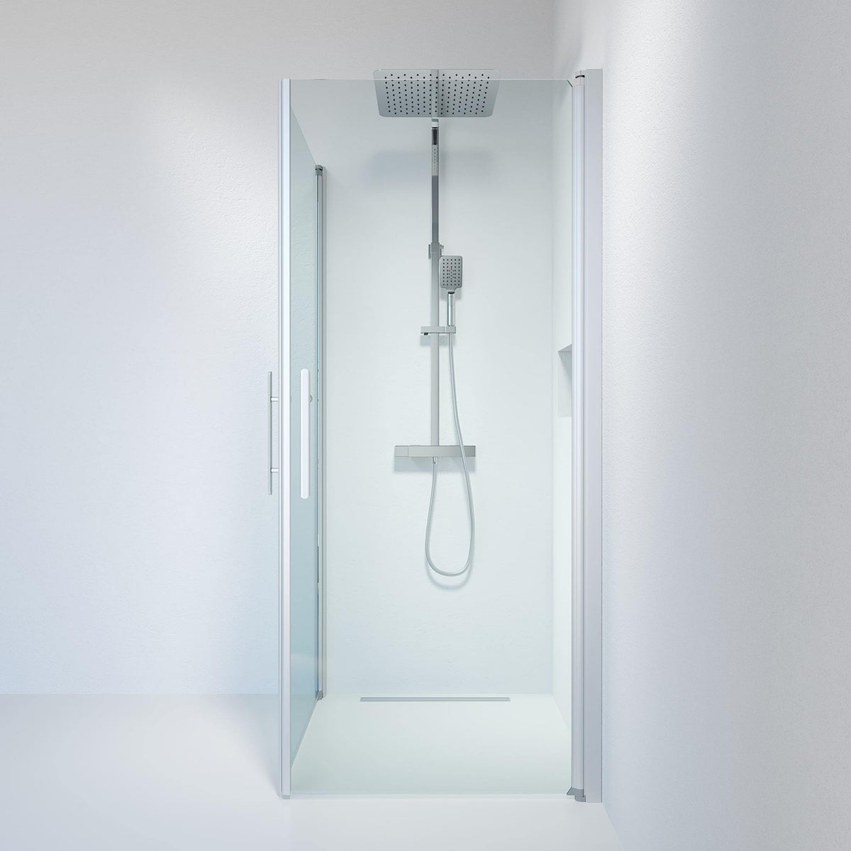 Square - Clear, Shower Enclosure Set - Code, Clear/Satin - 80 cm - MASTERSTORE - 8595677120929 - Shower Enclosure Set - Code - 36 - 809 - 67 - 50 - 00 - 8595677120929