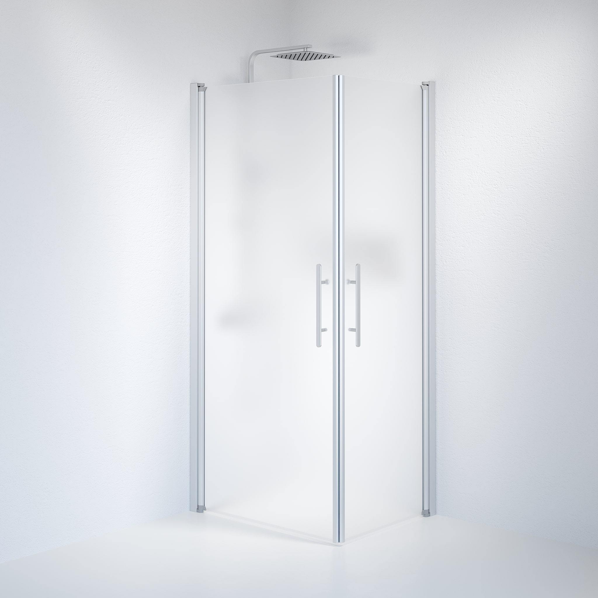 Kvadratisk - Frostad, Duschset - Kvadratisk, Matt/Satin - 80 cm - Duschkabinset - Kod - BATH DELUXE - PRESTIGE - 36-809-67-55-00 - BATHDELUXE SWEDEN