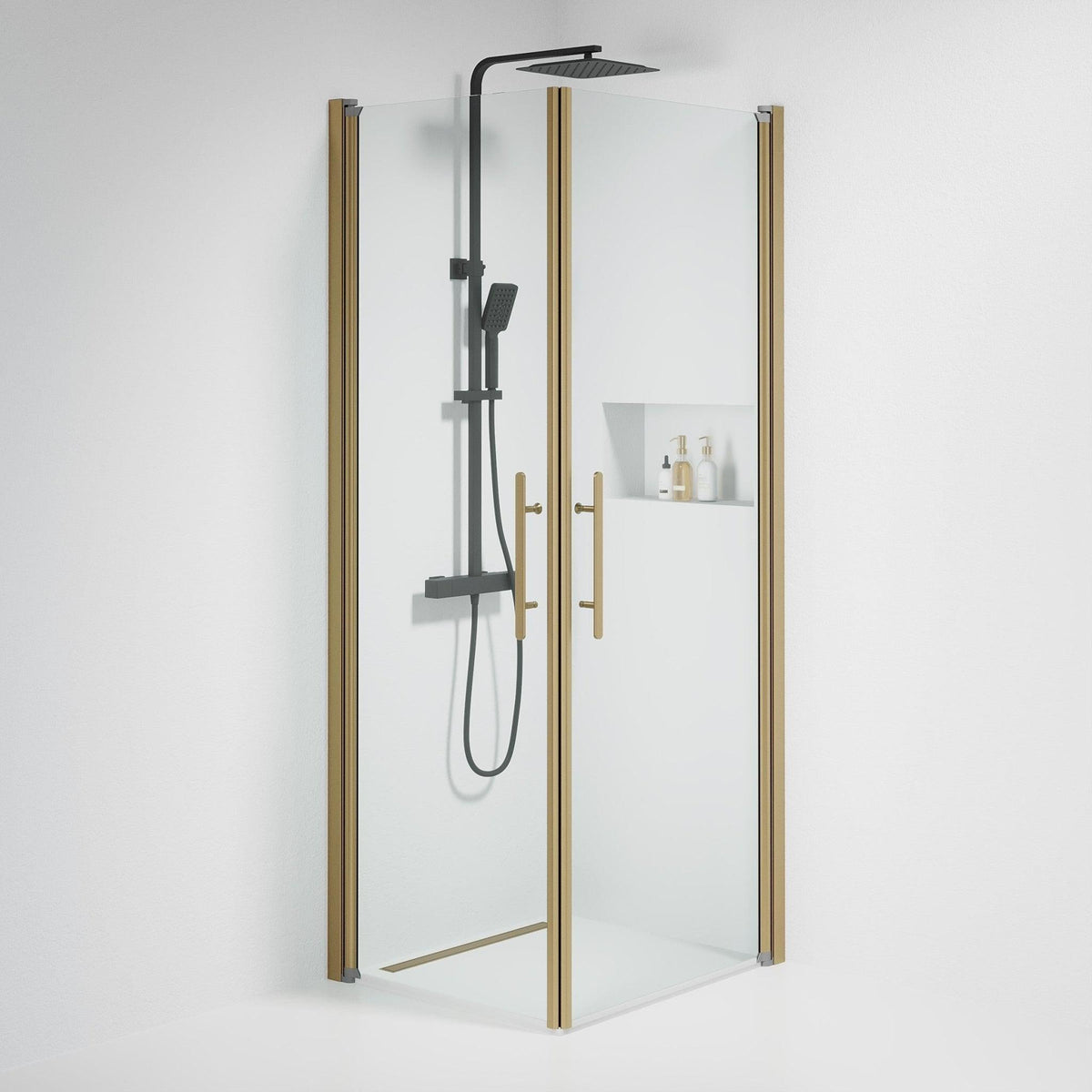 Square - Clear, Shower Enclosure Set - Code, Clear/Bronze - 80 cm - MASTERSTORE - 8595677155310 - Shower Enclosure Set - Code - 36 - 809 - 70 - 50 - 00 - 8595677155310