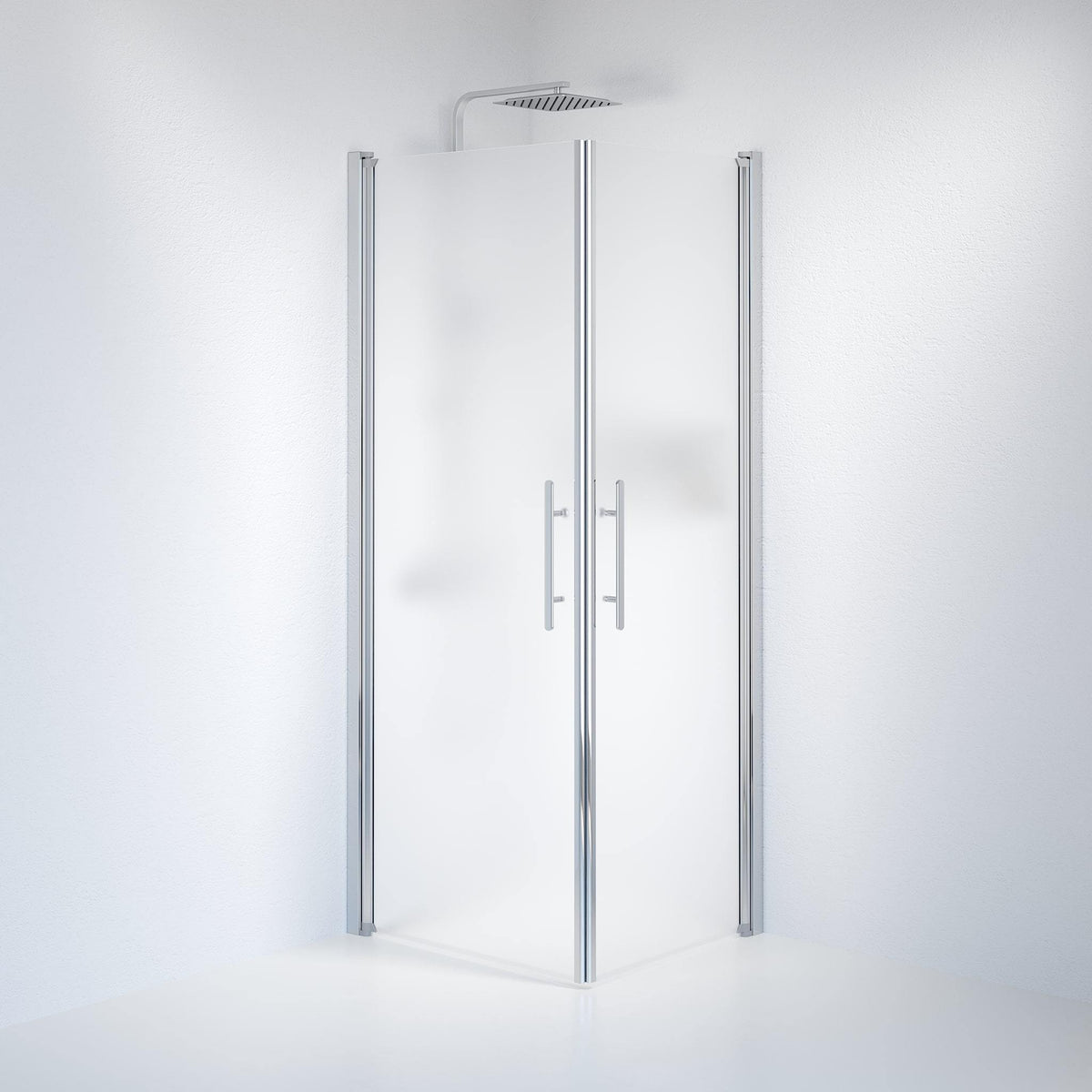 Square - Frosted, Shower Enclosure Set - Code, Matt/Chrome - 90 cm - MASTERSTORE - 8595677121162 - Shower Enclosure Set - Code - 36 - 901 - 60 - 55 - 00 - 8595677121162