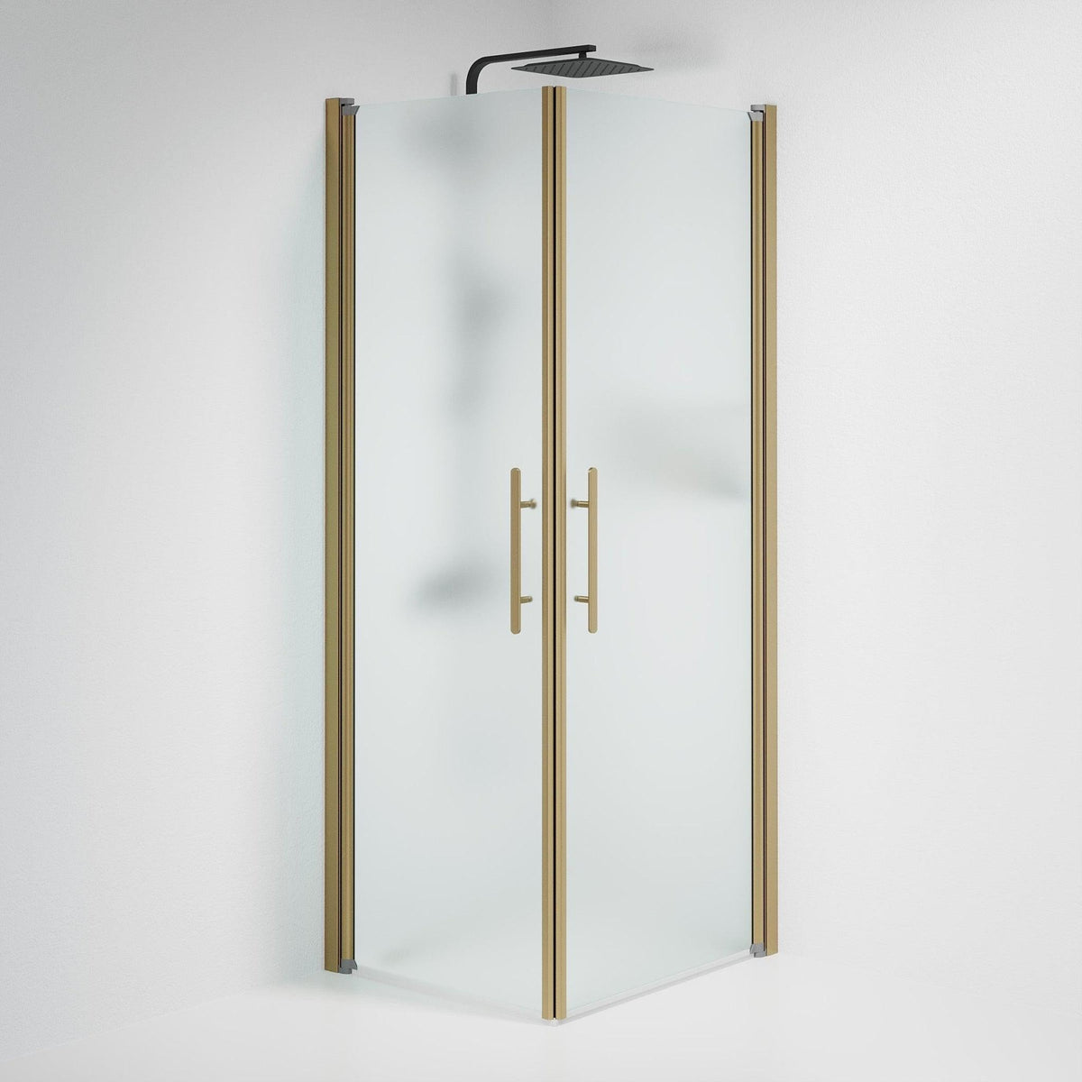 Square - Frosted, Shower Enclosure Set - Code, Matt/Bronze - 90 cm - MASTERSTORE - 8595677155433 - Shower Enclosure Set - Code - 36 - 909 - 70 - 55 - 00 - 8595677155433