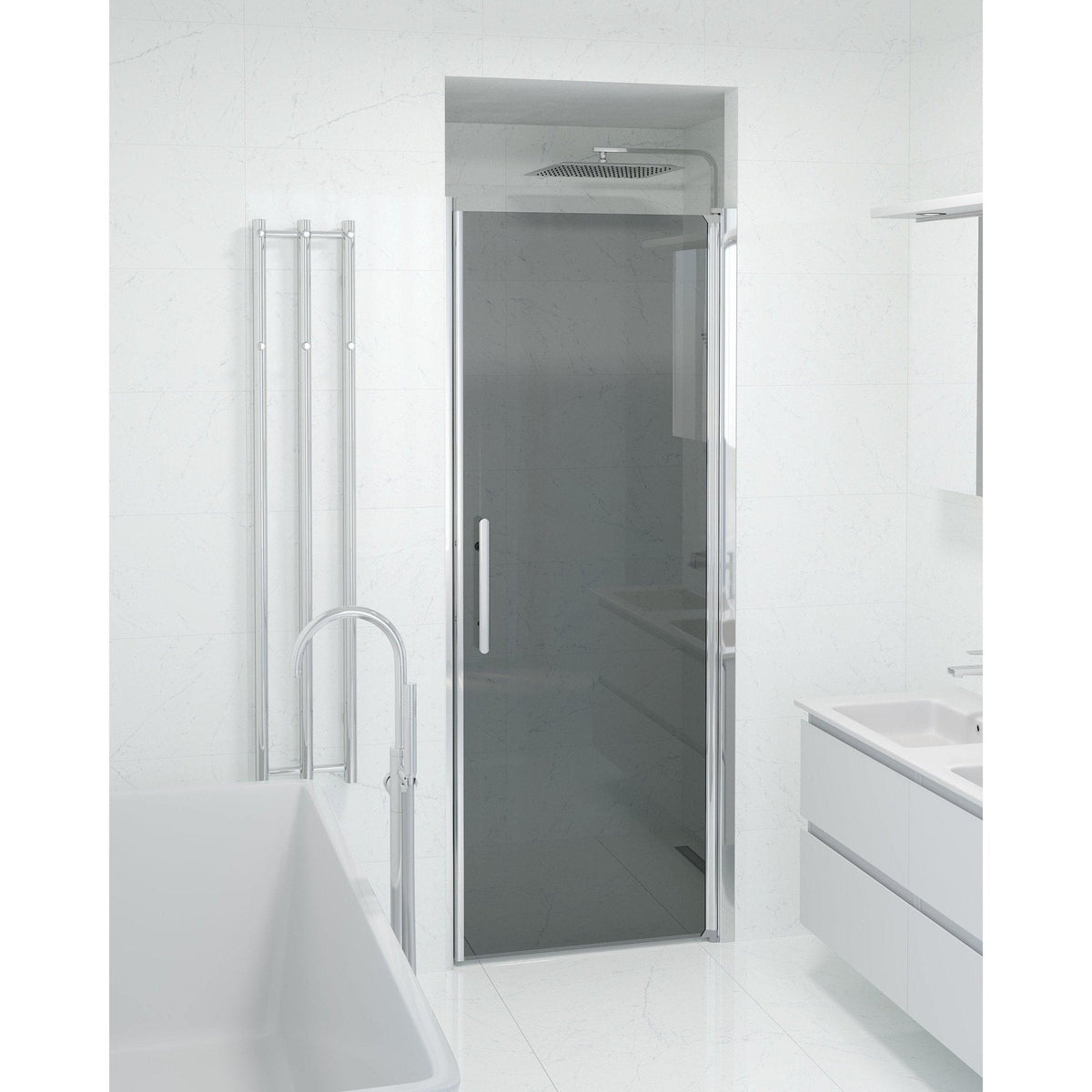 Niche - Smoked, Shower Enclosure Set - Code, Smoked/Chrome - 70 cm - MASTERSTORE - 8595677139075 - Shower Enclosure Set - Code - 38 - 070 - 01 - 56 - 00 - 8595677139075
