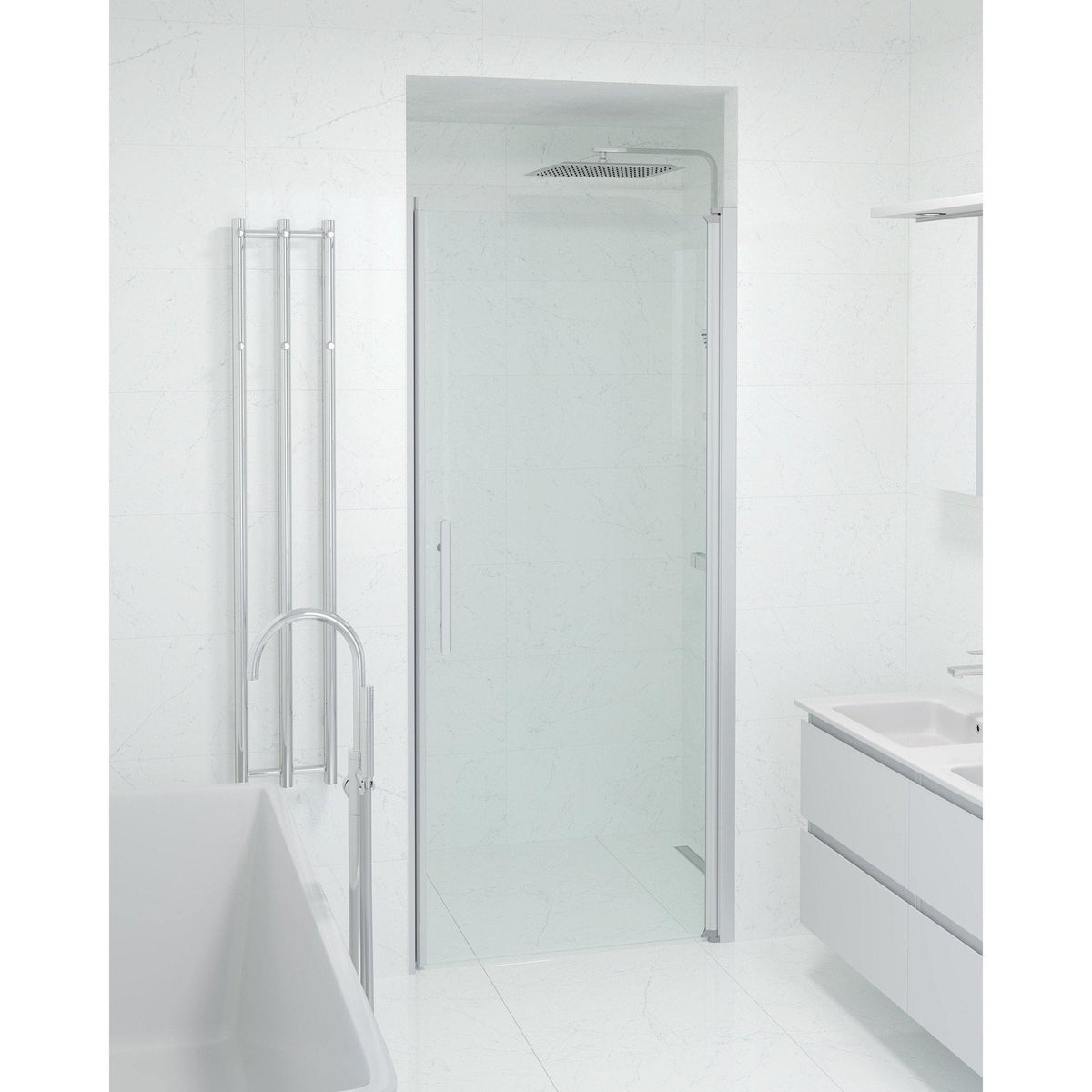 Niche - Clear, Shower Enclosure Set - Code, Clear/Satin - 70 cm - MASTERSTORE - 8595677138993 - Shower Enclosure Set - Code - 38 - 070 - 02 - 50 - 00 - 8595677138993