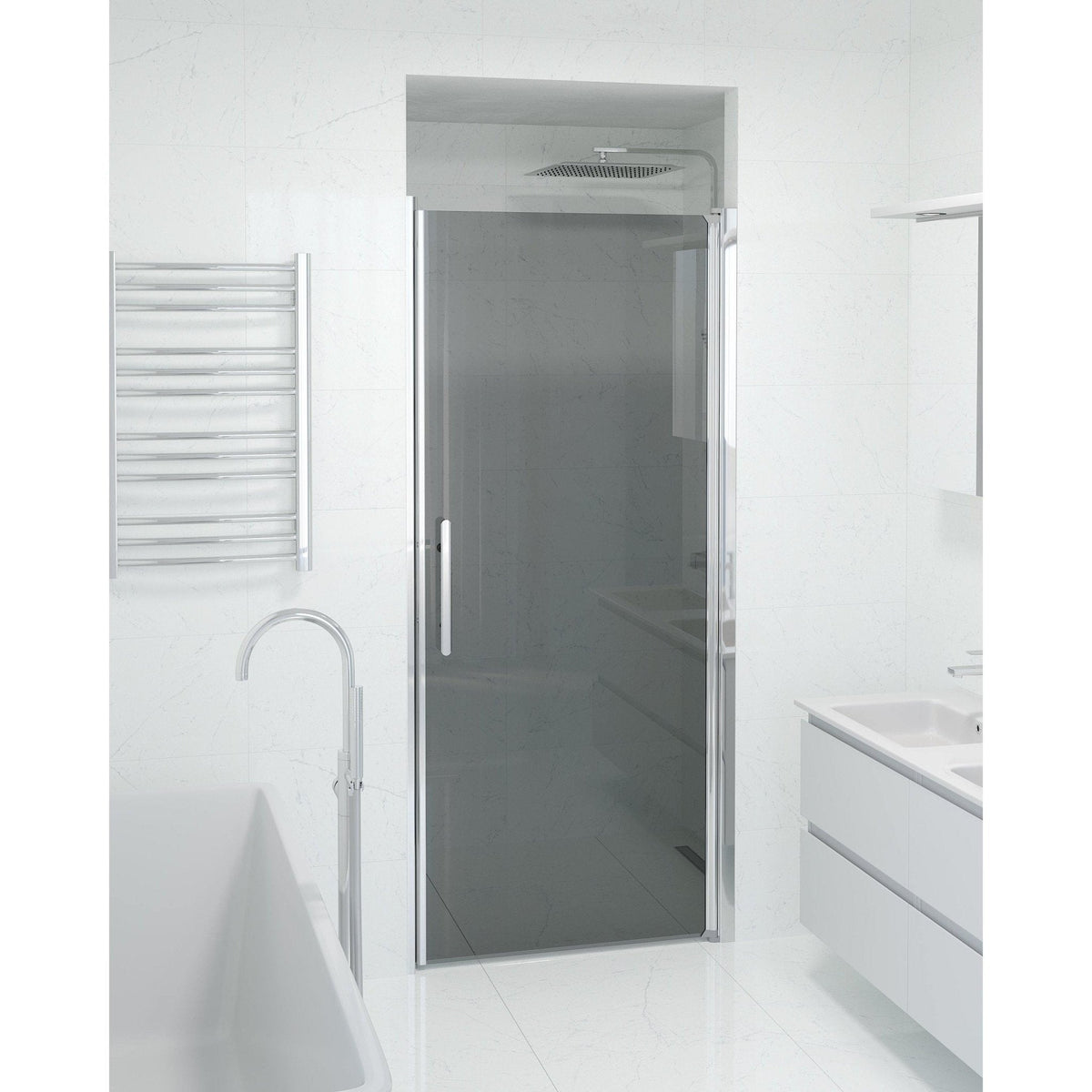 Niche - Smoked, Shower Enclosure Set - Code, Smoked/Chrome - 80 cm - MASTERSTORE - 8595677139198 - Shower Enclosure Set - Code - 38 - 080 - 01 - 56 - 00 - 8595677139198