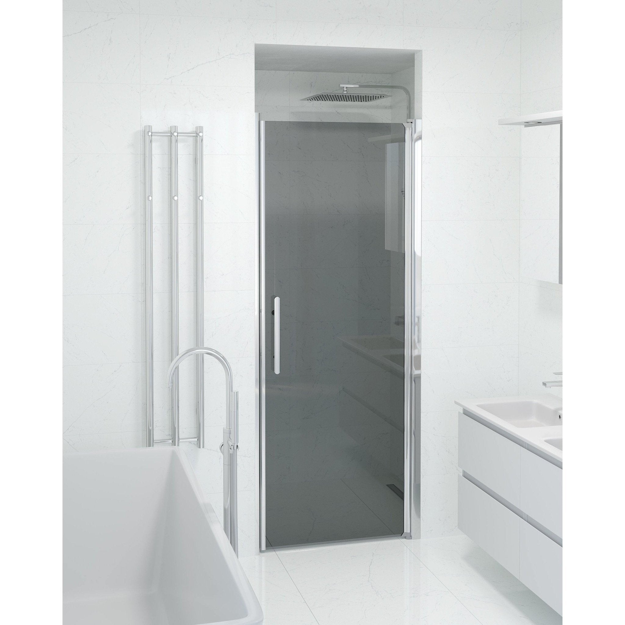 Niche - Smoked, Shower Enclosure Set - Code, Smoked/Chrome - 80 cm - MASTERSTORE - 8595677139198 - Shower Enclosure Set - Code - 38 - 080 - 01 - 56 - 00 - 8595677139198