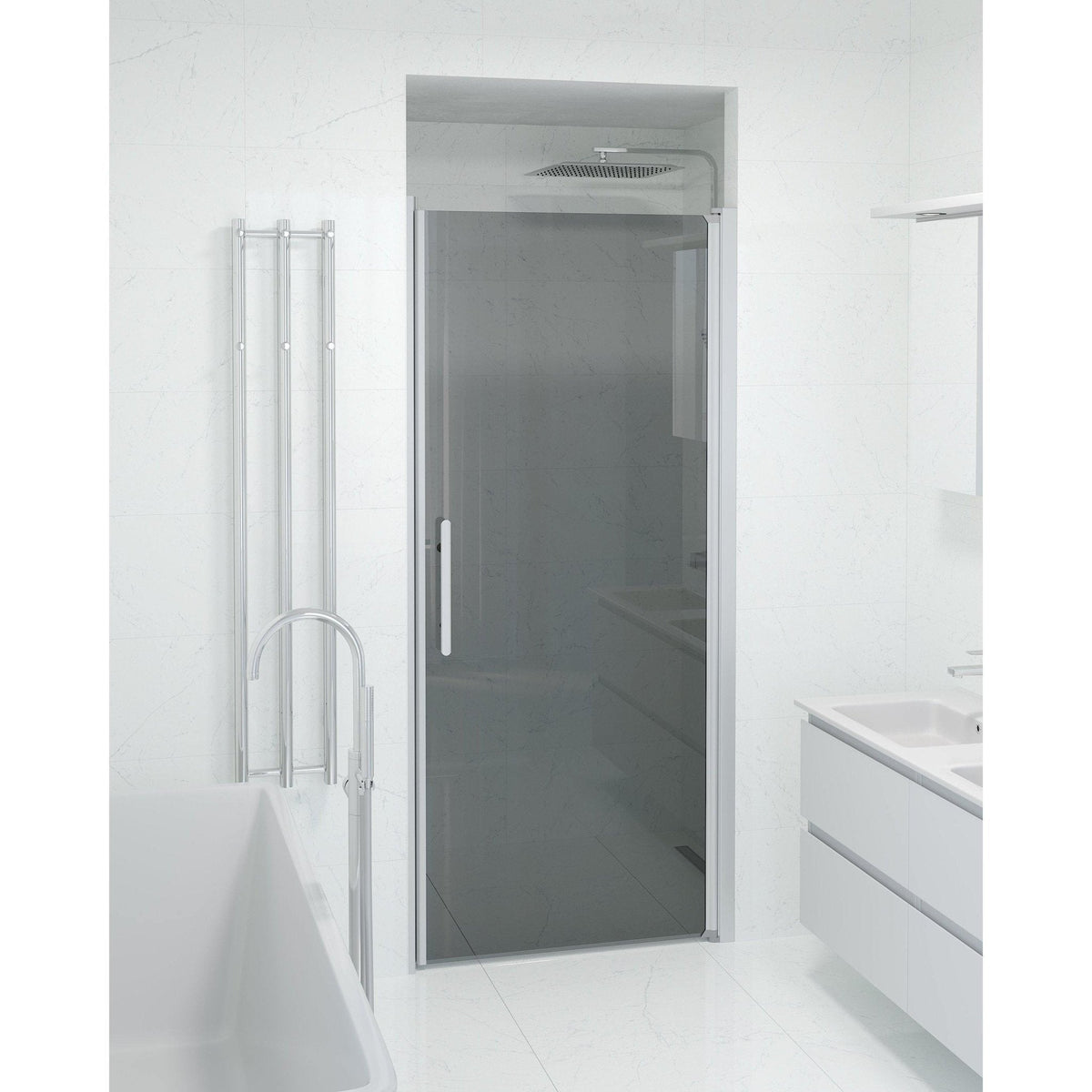 Niche - Smoked, Shower Enclosure Set - Code, Smoked/Satin - 80 cm - MASTERSTORE - 8595677139204 - Shower Enclosure Set - Code - 38 - 080 - 02 - 56 - 00 - 8595677139204