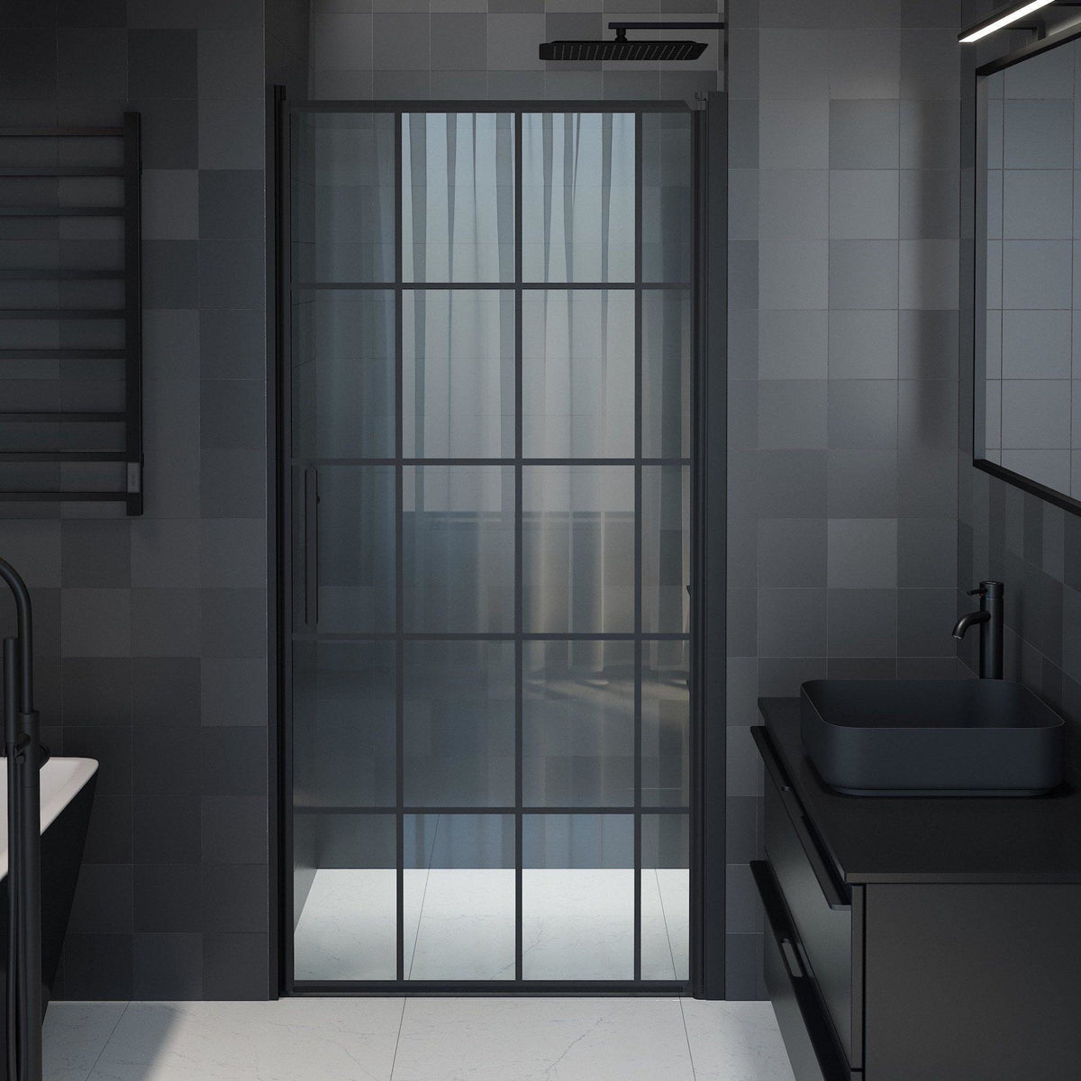 Niche - Frames, Shower Enclosure Set - Code, Frame/Black - 90 cm - MASTERSTORE - 8595677138955 - Shower Enclosure Set - Code - 38 - 090 - 00 - 59 - 00 - 8595677138955
