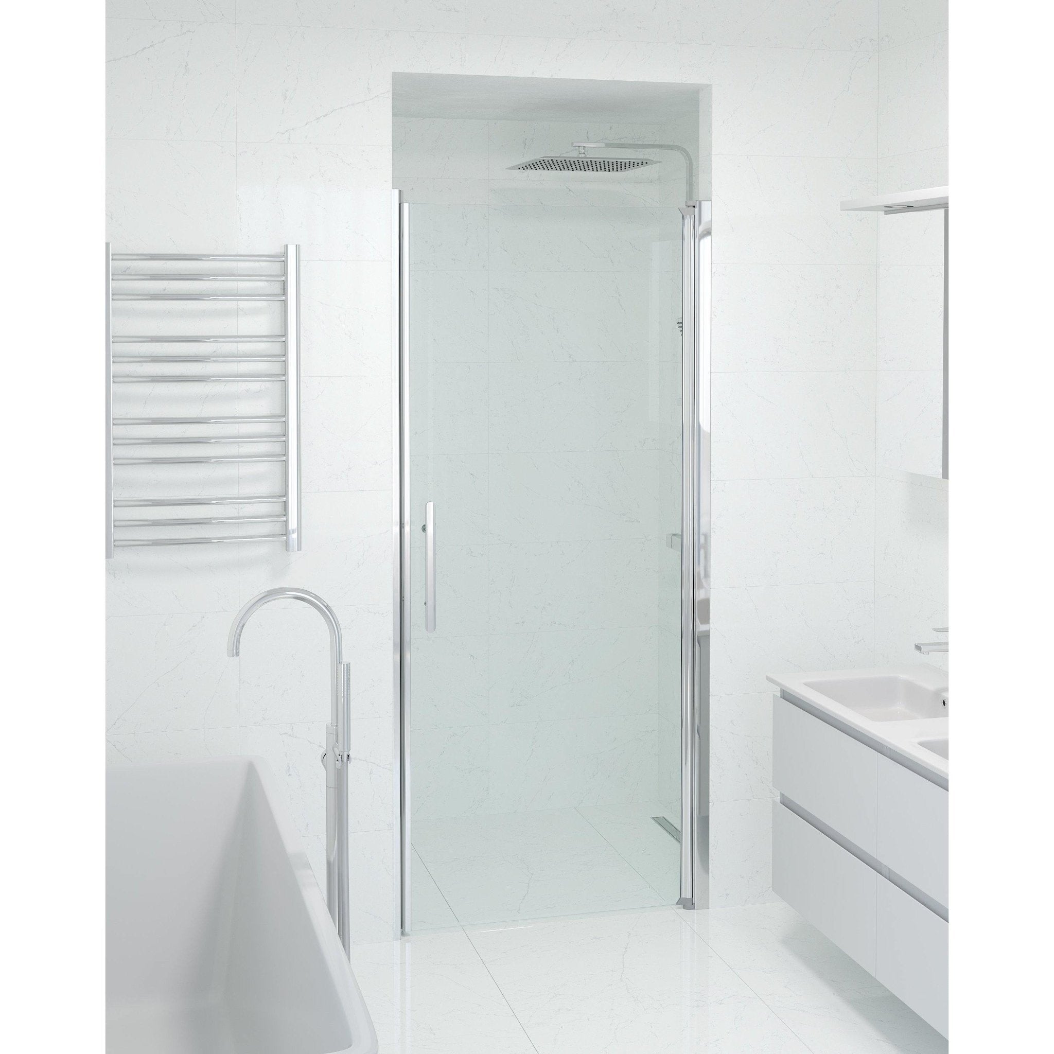 Niche - Clear, Shower Enclosure Set - Code, Clear/Chrome - 90 cm - MASTERSTORE - 8595677139228 - Shower Enclosure Set - Code - 38 - 090 - 01 - 50 - 00 - 8595677139228