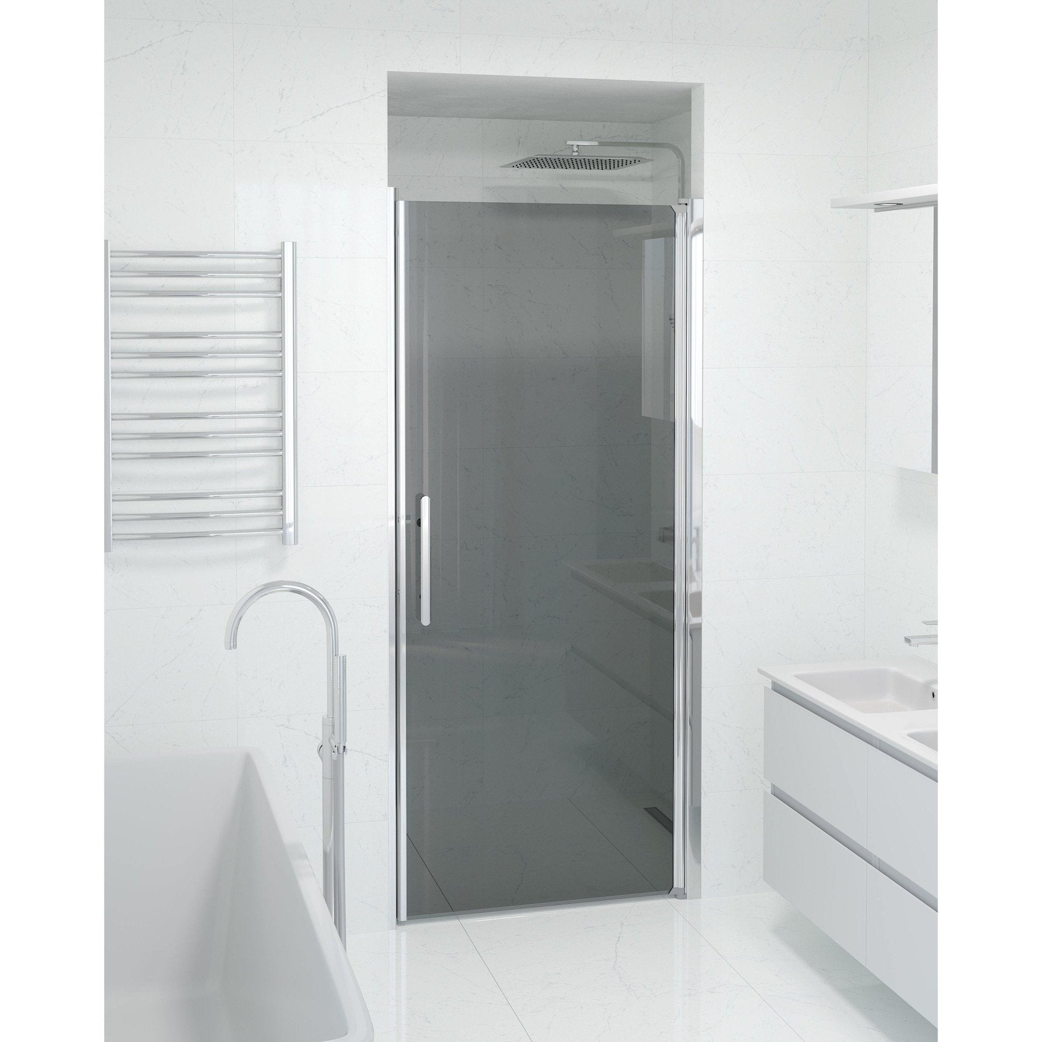 Niche - Smoked, Shower Enclosure Set - Code, Smoked/Chrome - 90 cm - MASTERSTORE - 8595677139310 - Shower Enclosure Set - Code - 38 - 090 - 01 - 56 - 00 - 8595677139310