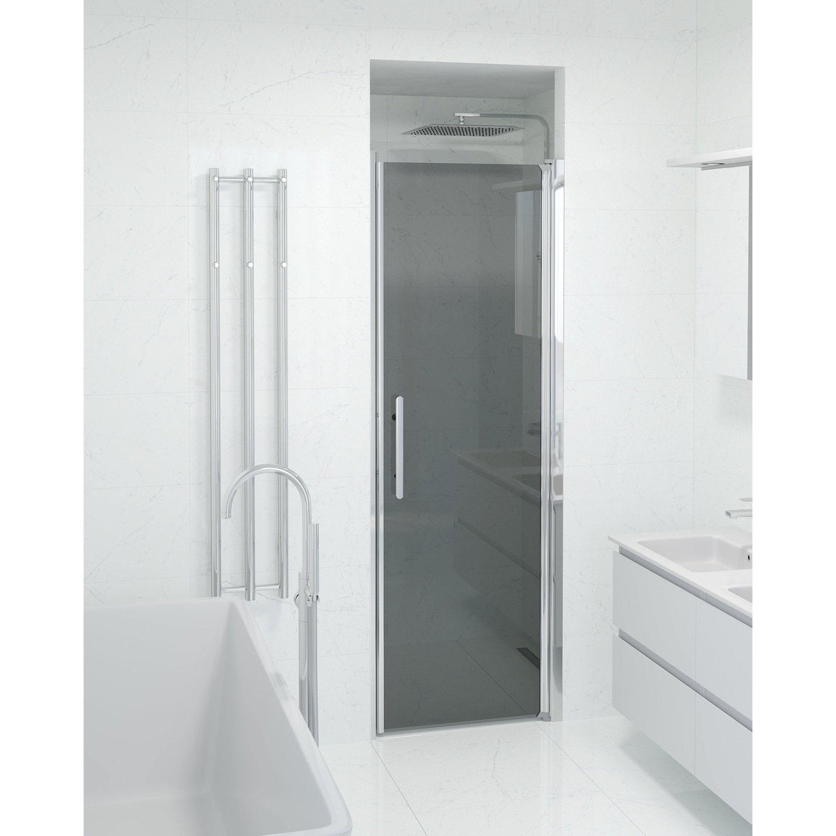 Niche - Smoked, Shower Enclosure Set - Code, Smoked/Chrome - 90 cm - MASTERSTORE - 8595677139310 - Shower Enclosure Set - Code - 38 - 090 - 01 - 56 - 00 - 8595677139310