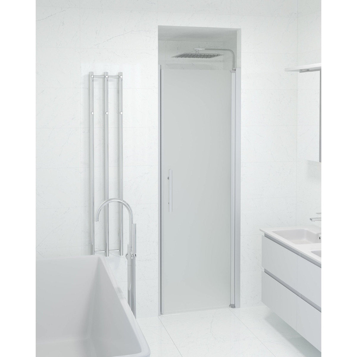 Niche - Frosted, Shower Enclosure Set - Code, Matt/Satin - 90 cm - MASTERSTORE - 8595677139297 - Shower Enclosure Set - Code - 38 - 090 - 02 - 55 - 00 - 8595677139297