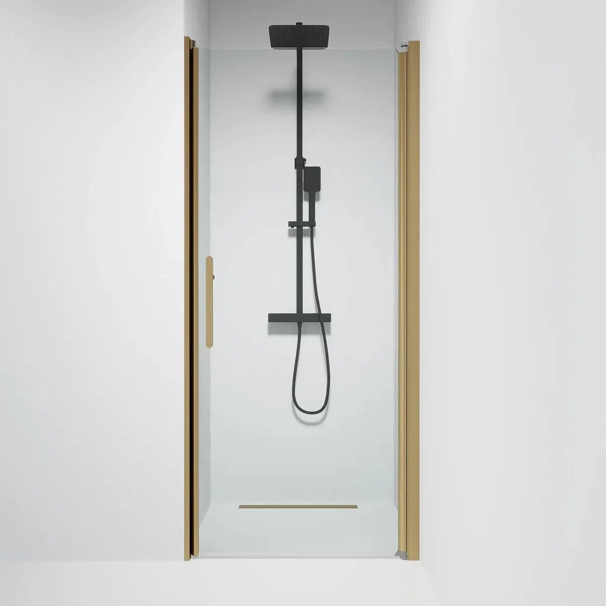Vänern Niche Duschdörr, Klarglas, Brons Profil - Nischduschar - BATH DELUXE - PRESTIGE - 38 - 090 - 70 - 50 - 00 - BATHDELUXE SWEDEN