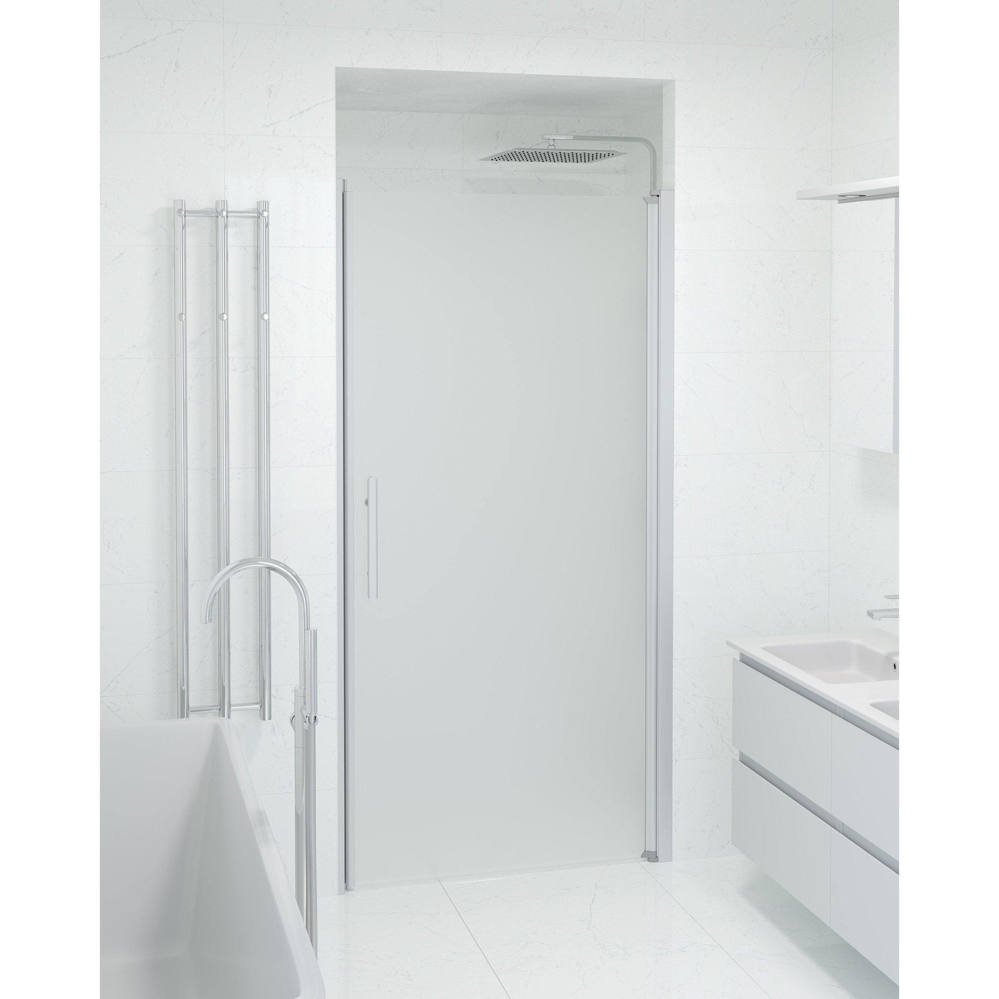 Niche - Frosted, Shower Enclosure Set - Code, Matt/Satin - 100 cm - MASTERSTORE - 8595677139419 - Shower Enclosure Set - Code - 38 - 100 - 02 - 55 - 00 - 8595677139419
