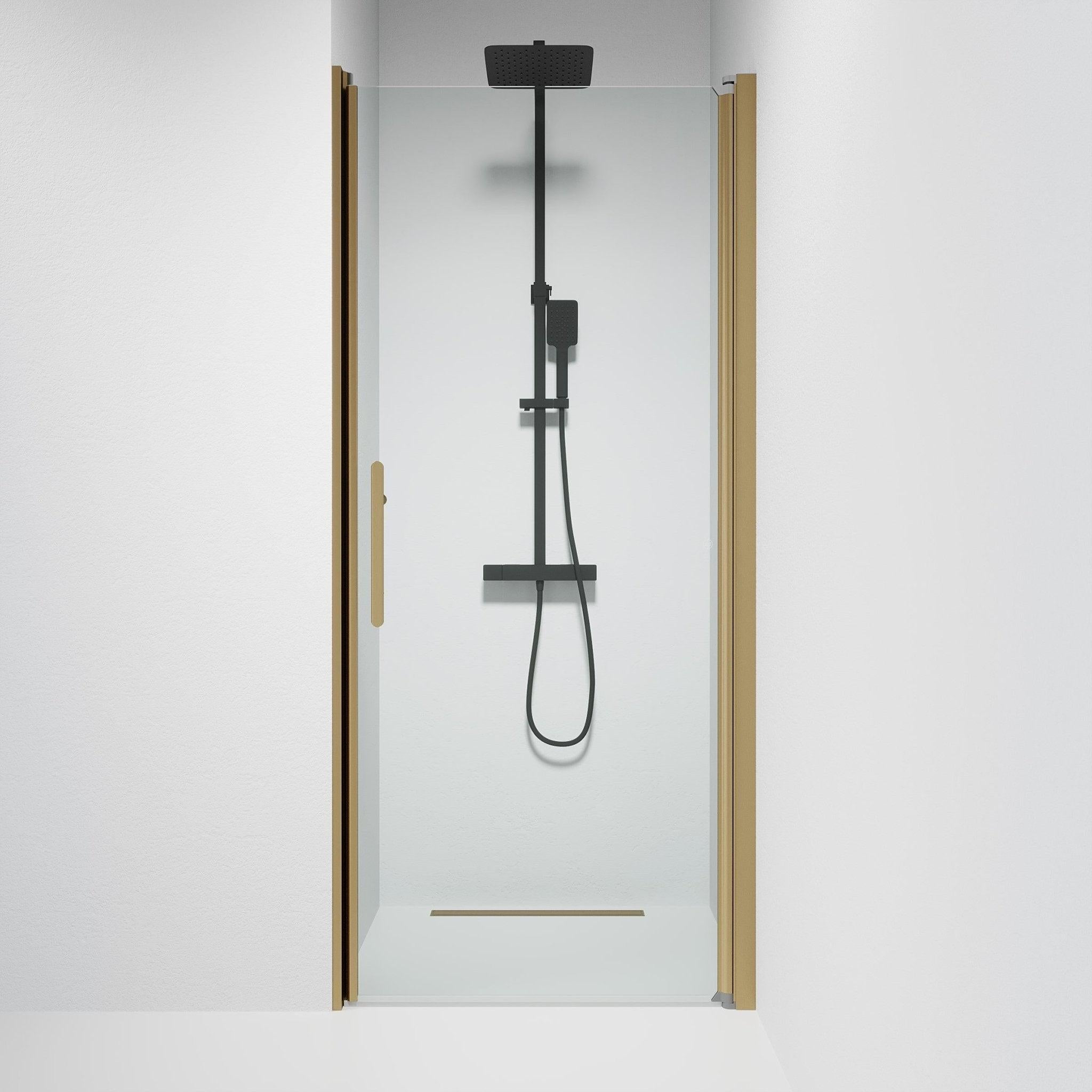 Kvadratisk - Klar, Duschset - Kvadratisk, Klar/Brons - 100 cm - Duschkabinset - Kod - BATH DELUXE - PRESTIGE - 38-100-70-50-00 - BATHDELUXE SWEDEN