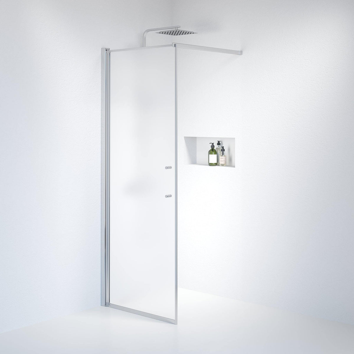 Wall - Frosted, Shower Enclosure Set - Code, Matt/Chrome - 70 cm - MASTERSTORE - 8595677121421 - Shower Enclosure Set - Code - 39 - 070 - 60 - 55 - 00 - 8595677121421