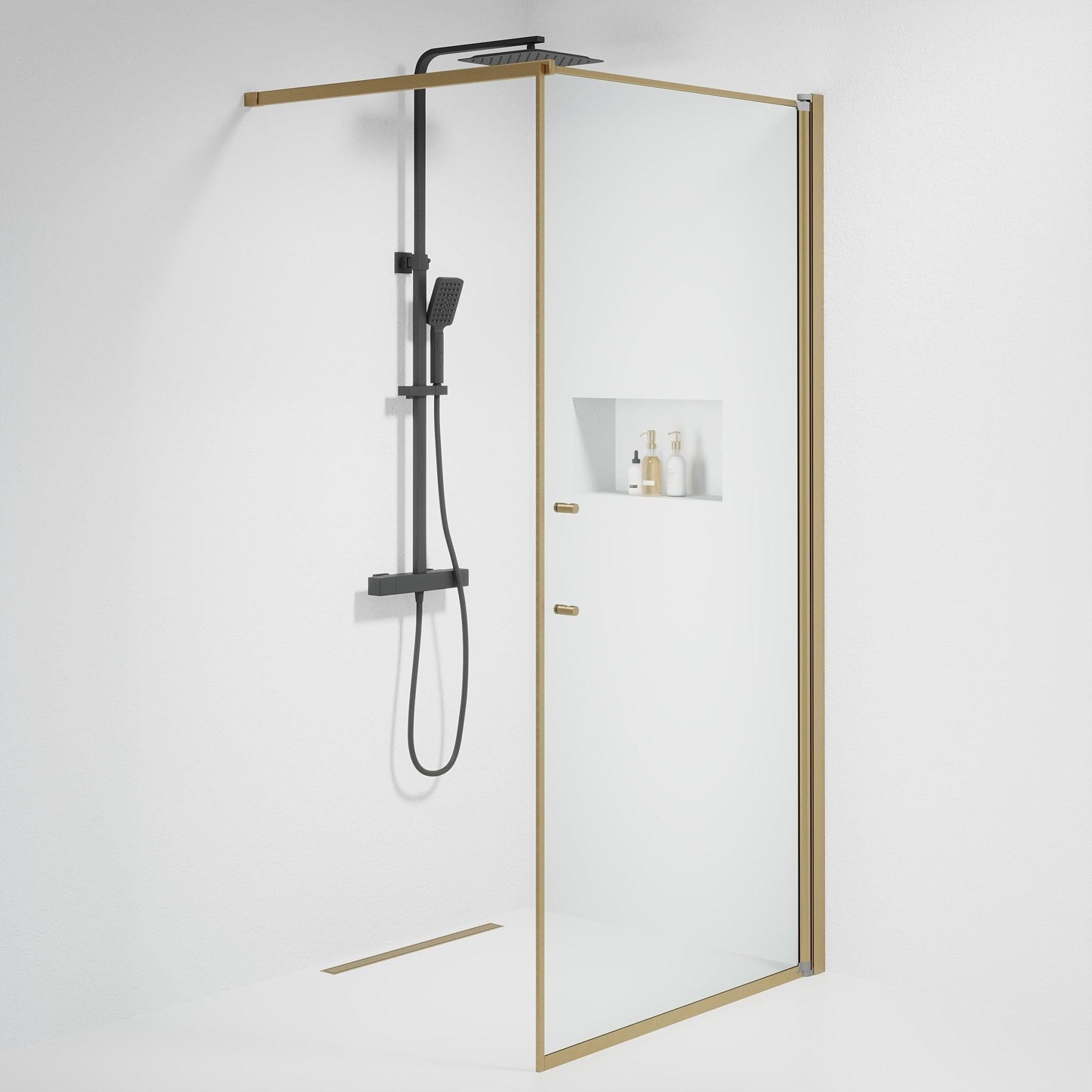 Square - Clear, Shower Enclosure Set - Code, Clear/Bronze - 70 cm - MASTERSTORE - 8595677155549 - Shower Enclosure Set - Code - 39 - 070 - 70 - 50 - 00 - 8595677155549