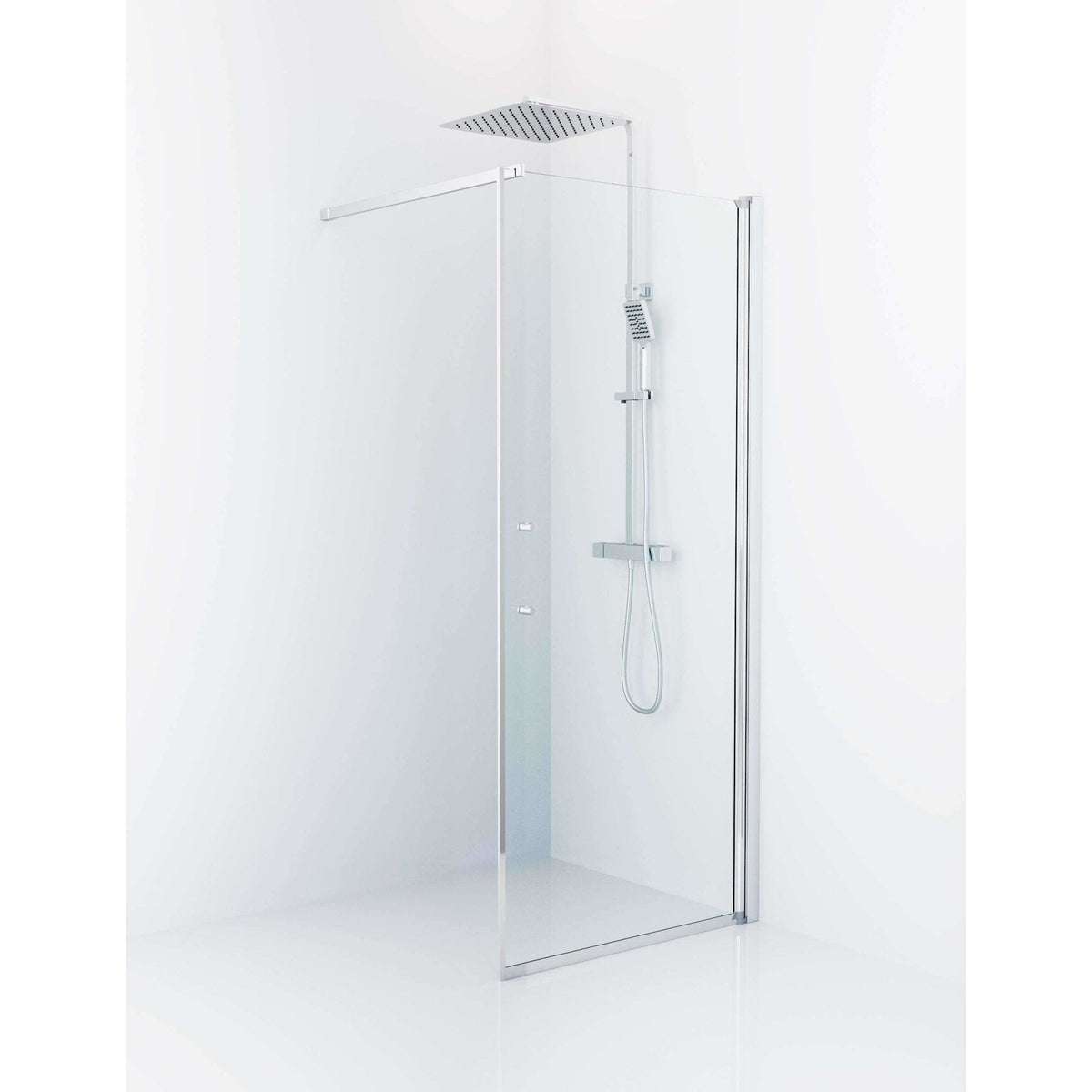 Wall - Clear, Shower Enclosure Set - Code, Clear/Chrome - 80 cm - MASTERSTORE - 8595677121537 - Shower Enclosure Set - Code - 39 - 080 - 60 - 50 - 00 - 8595677121537