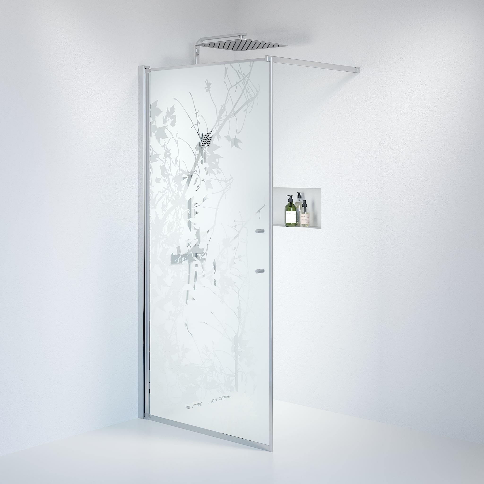 Wall - Decor, Shower Enclosure Set - Code, Decor/Chrome - 80 cm - MASTERSTORE - 8595677121544 - Shower Enclosure Set - Code - 39 - 080 - 60 - 54 - 00 - 8595677121544