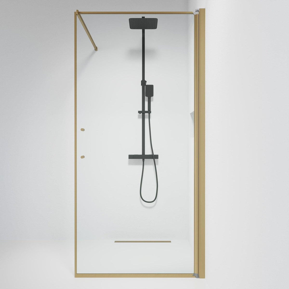 Square - Clear, Shower Enclosure Set - Code, Clear/Bronze - 80 cm - MASTERSTORE - 8595677155556 - Shower Enclosure Set - Code - 39 - 080 - 70 - 50 - 00 - 8595677155556