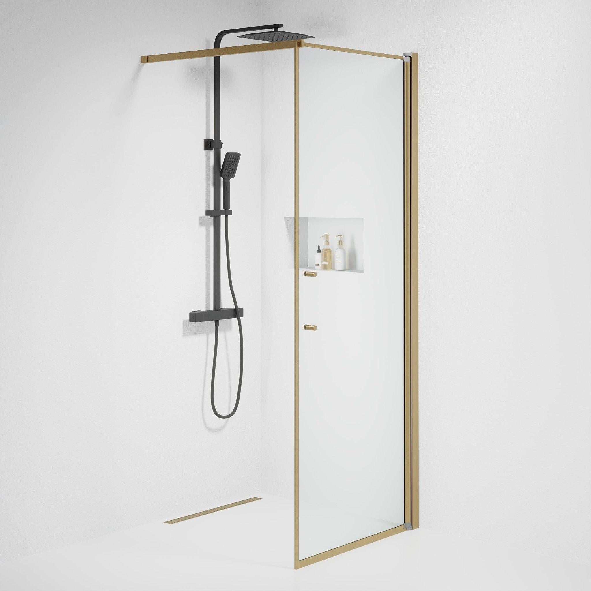 Square - Clear, Shower Enclosure Set - Code, Clear/Bronze - 80 cm - MASTERSTORE - 8595677155556 - Shower Enclosure Set - Code - 39 - 080 - 70 - 50 - 00 - 8595677155556