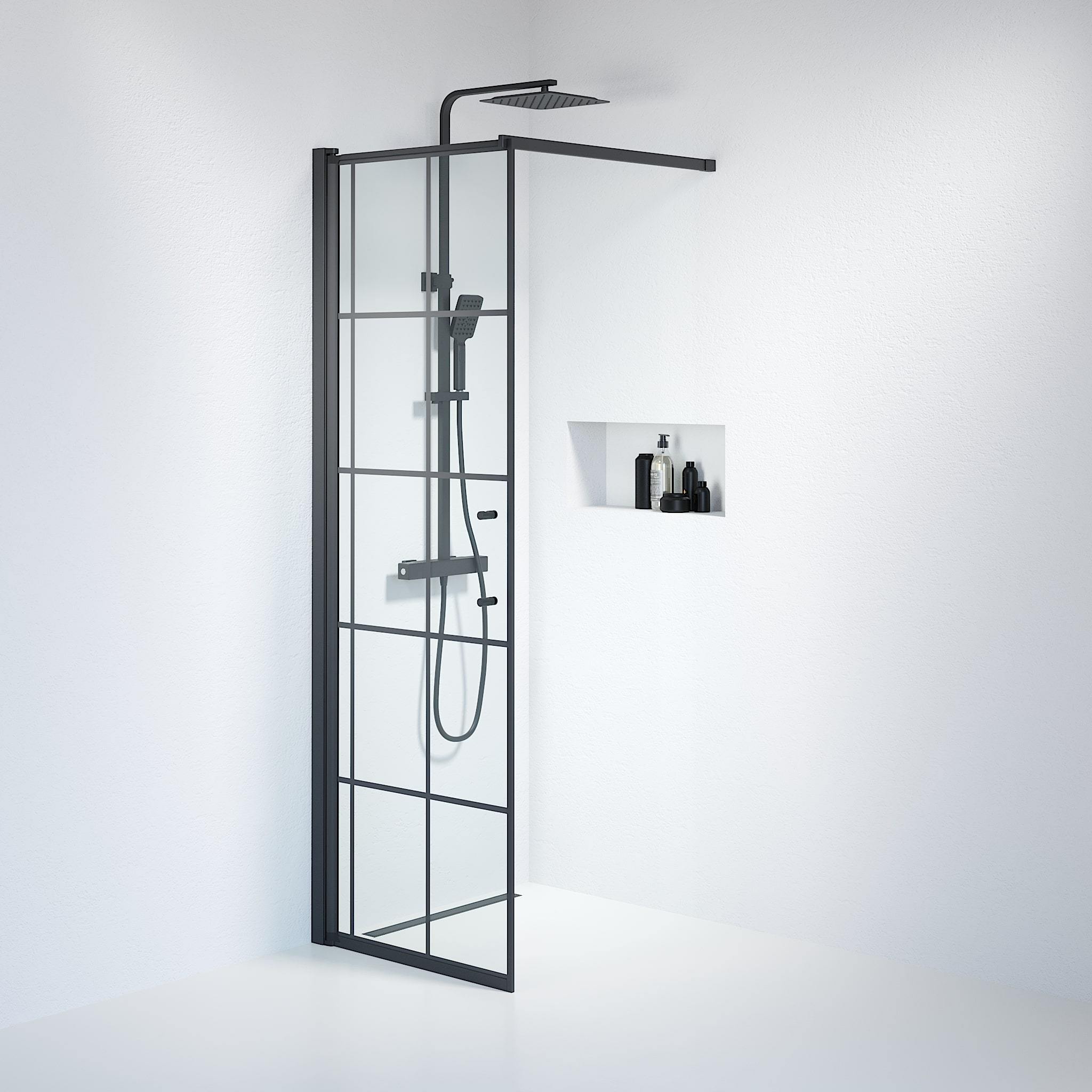 Wall - Frames, Shower Enclosure Set - Code, Frame/Black - 100 cm - MASTERSTORE - 8595677121780 - Shower Enclosure Set - Code - 39 - 100 - 02 - 49 - 01 - 8595677121780