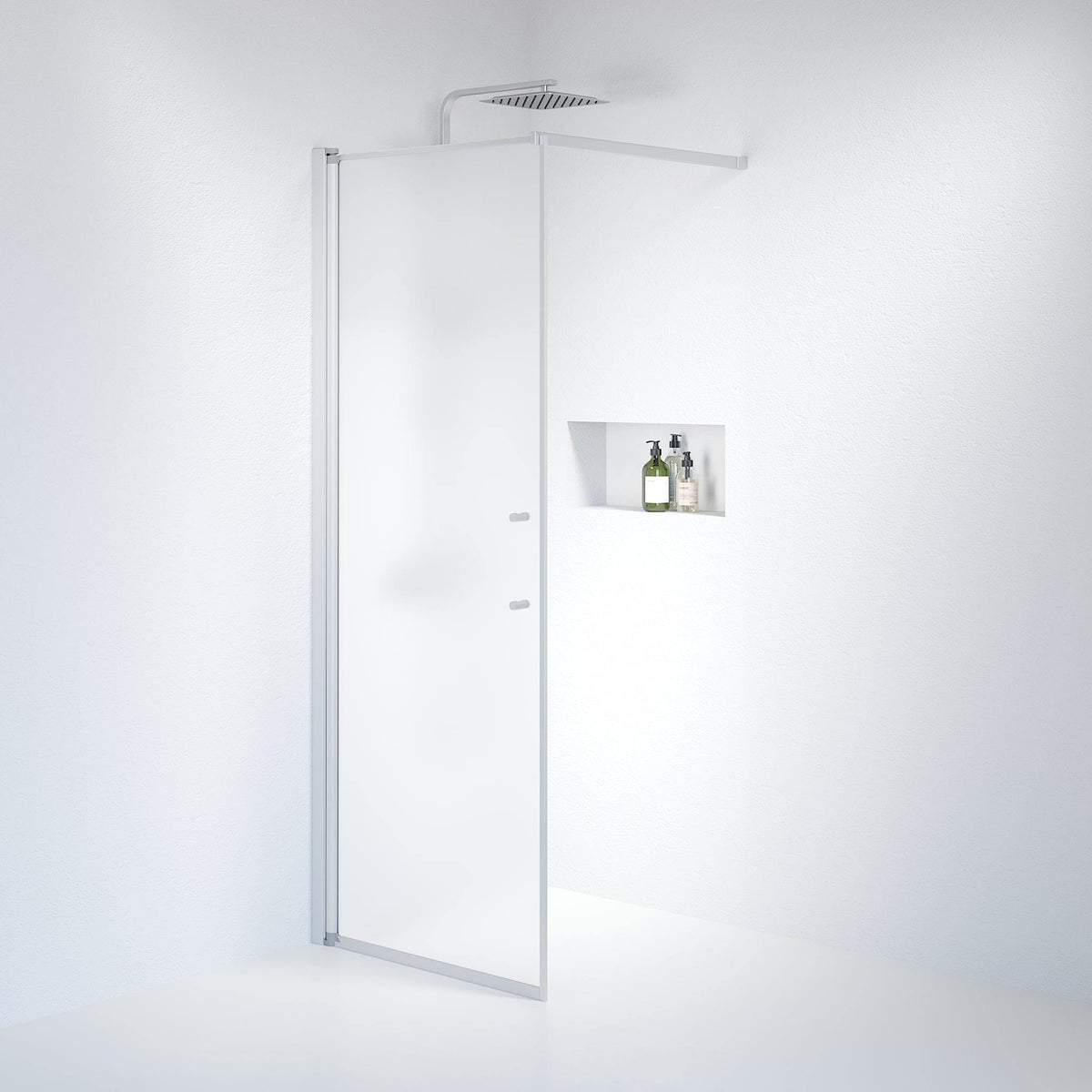 Wall - Frosted, Shower Enclosure Set - Code, Matt/Satin - 100 cm - MASTERSTORE - 8595677121858 - Shower Enclosure Set - Code - 39 - 100 - 67 - 55 - 00 - 8595677121858