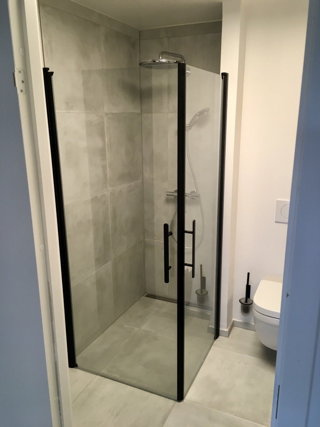 Wall + Door - Clear, Shower Enclosure Set - Code, Clear/Black - 90 cm - MASTERSTORE - 8595677140019 - Shower Enclosure Set - Code - 40 - 909 - 00 - 50 - 00 - 8595677140019