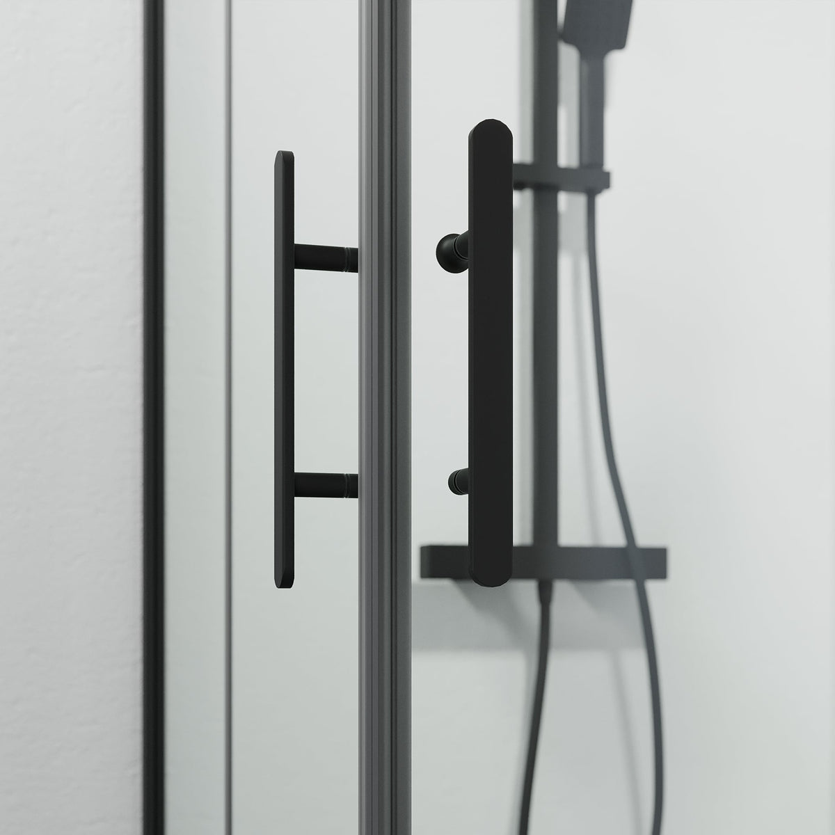 Rämen, Shower Enclosure, Black Mat - 90 cm - MASTERSTORE - 8595677184082 - Shower Enclosure - 42 - 090 - 01 - 02 - 02 - 8595677184082