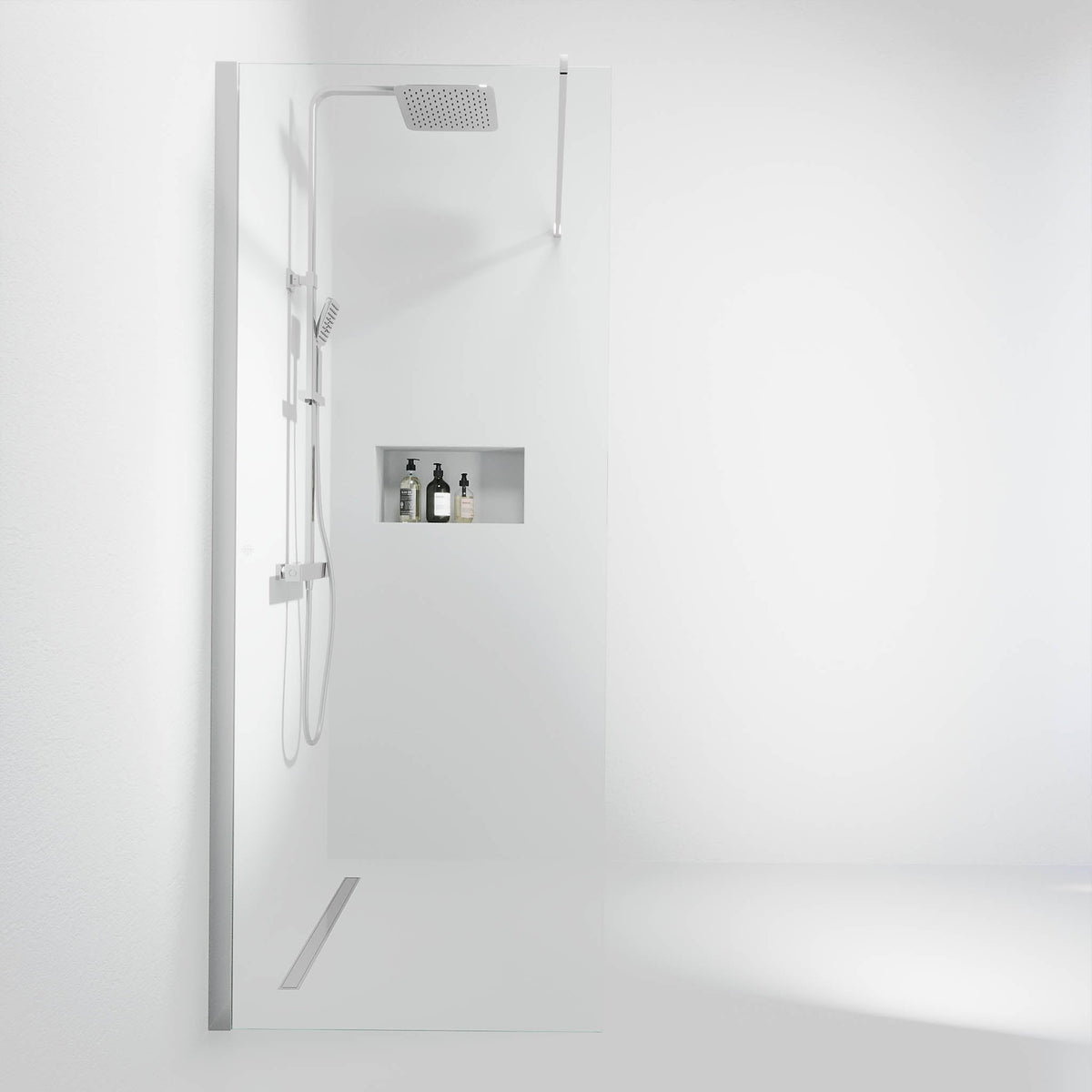 Sandefjord, Shower Wall, Clear/Chrome - 90 cm - MASTERSTORE - 8595677180466 - Shower Wall - 42 - 090 - 07 - 60 - 00 - 8595677180466