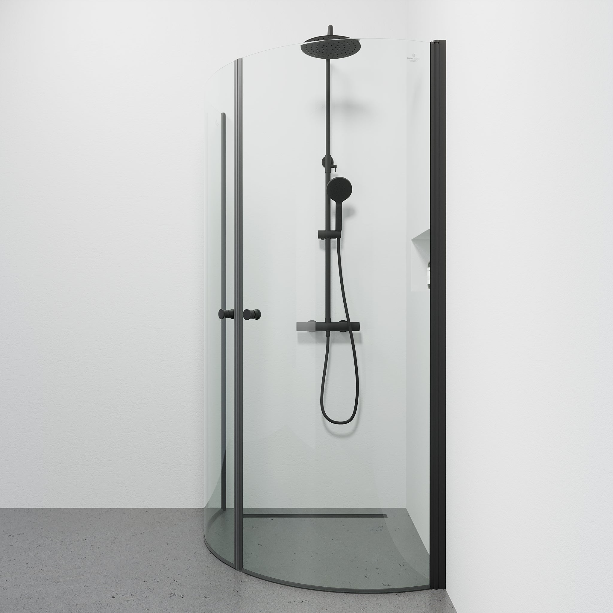 Tulsa, Shower Enclosure, Black Mat - 90 cm - MASTERSTORE - 8595677180756 - Shower Enclosure - 42 - 090 - 10 - 02 - 02 - 8595677180756