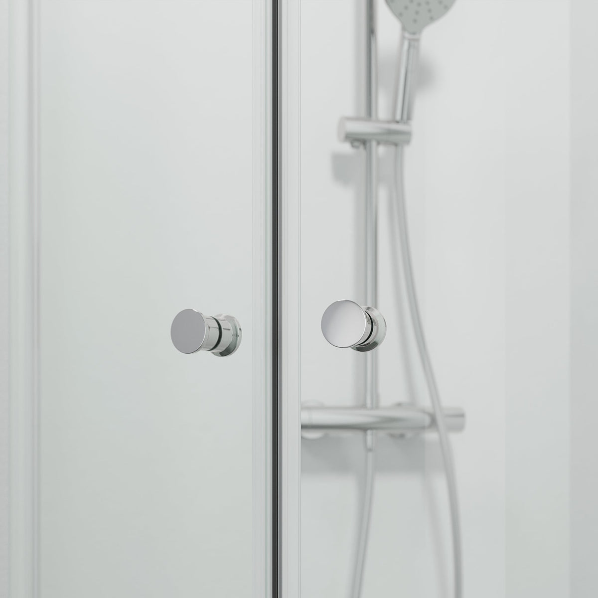 Tulsa, Shower Enclosure, Chrome - 90 cm - MASTERSTORE - 8595677180749 - Shower Enclosure - 42 - 090 - 10 - 60 - 02 - 8595677180749