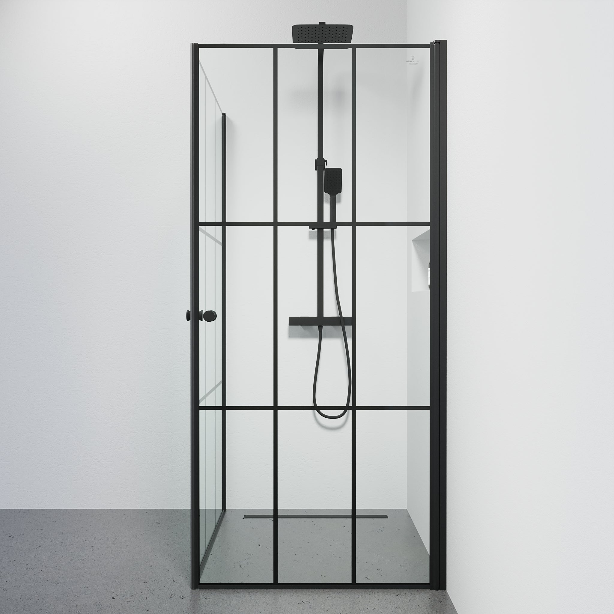 Tulsa, Shower Enclosure, Black Mat - 90 cm - MASTERSTORE - 8595677180787 - Shower Enclosure - 42 - 090 - 12 - 02 - 02 - 8595677180787