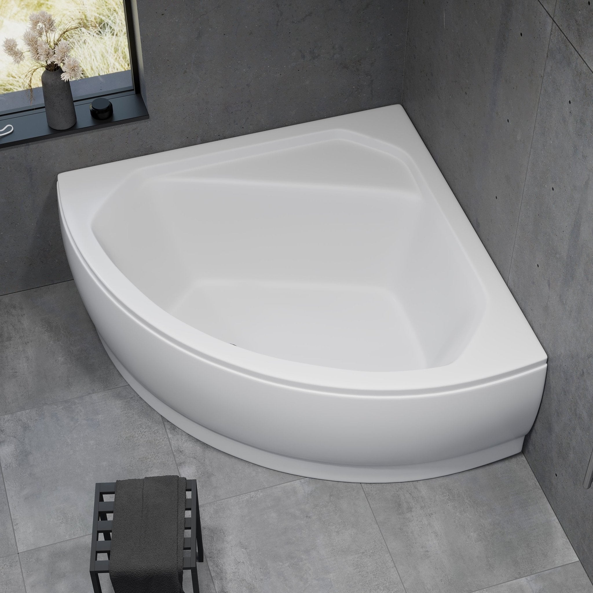 Ulstrup, Bathtub Set - Code, White Glossy - 140 cm - MASTERSTORE - 8595677170603 - Bathtub Set - Code - 47 - 140 - 01 - 11 - 30 - 8595677170603