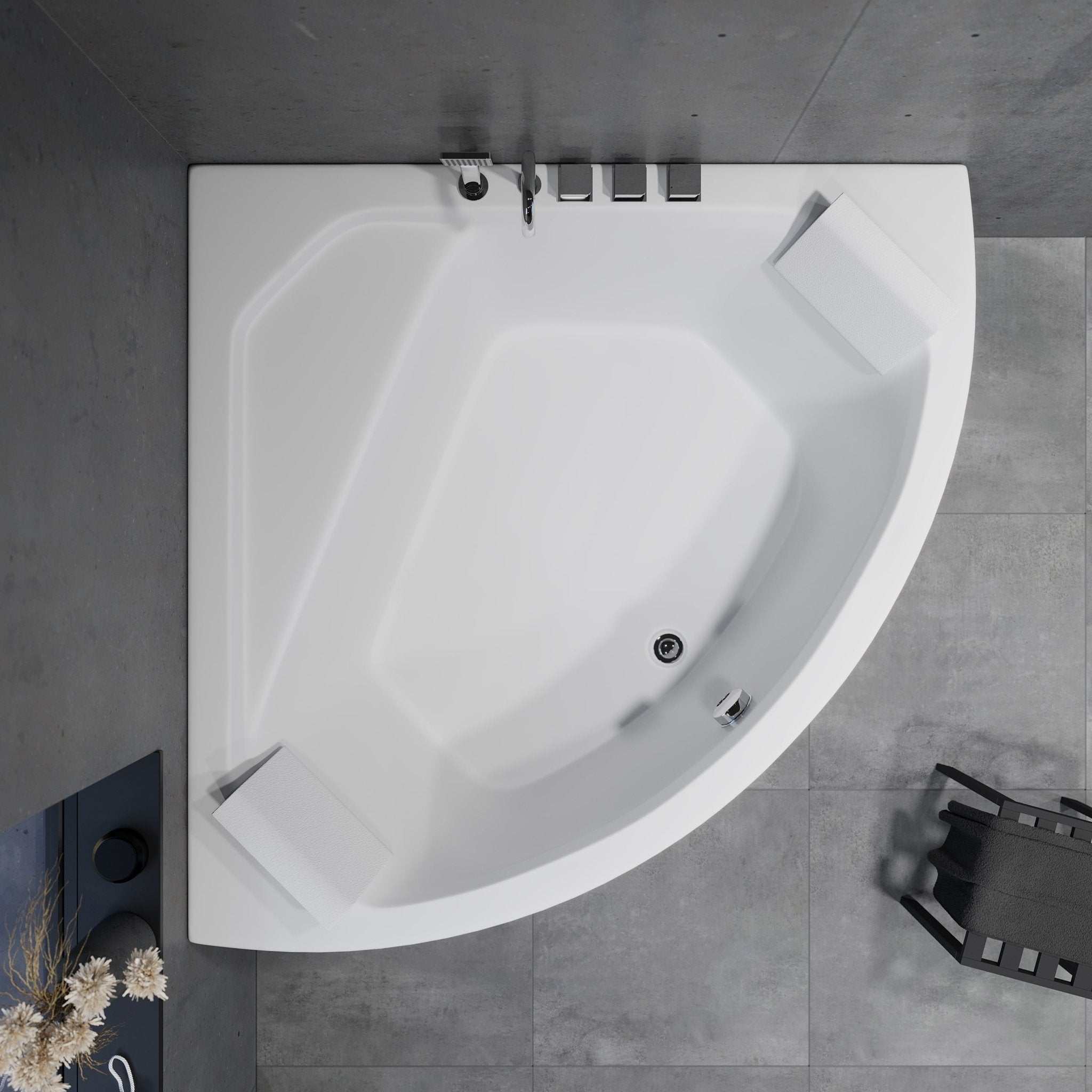 Ulstrup, Bathtub Set - Code, White Glossy - 140 cm - MASTERSTORE - 8595677170580 - Bathtub Set - Code - 47 - 140 - 01 - 11 - 31 - 8595677170580