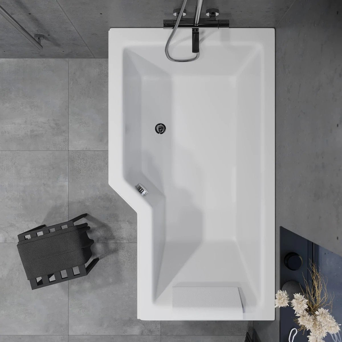 Svensmarke, Bathtub Set - Code, White Glossy - 150 cm - MASTERSTORE - 8595677170559 - Bathtub Set - Code - 47 - 150 - 03 - 11 - 30 - 8595677170559