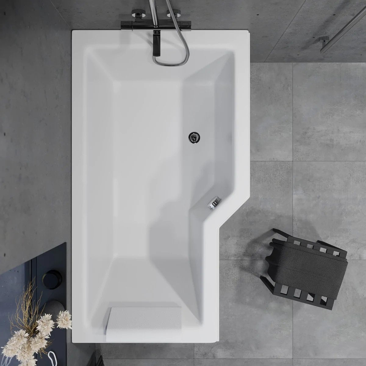 Svensmarke, Bathtub Set - Code, White Glossy - 150 cm - MASTERSTORE - 8595677170559 - Bathtub Set - Code - 47 - 150 - 03 - 11 - 30 - 8595677170559