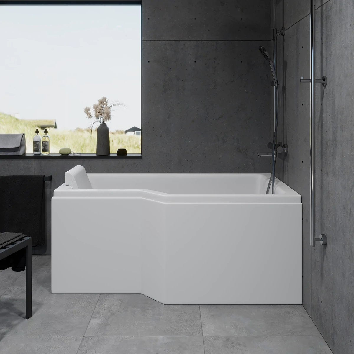 Hörnbadkar Svensmarke med frontpanel - Inbyggnadsbadkar - BATH DELUXE - EXCLUSIVE - 47 - 150 - 04 - 11 - 30 - BATHDELUXE SWEDEN