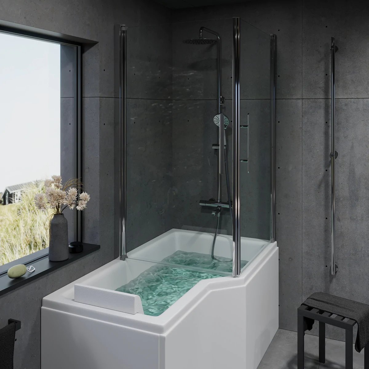Svensmarke, Bathtub Set - Code, White Glossy - 150 cm - MASTERSTORE - 8595677170542 - Bathtub Set - Code - 47 - 150 - 04 - 11 - 30 - 8595677170542