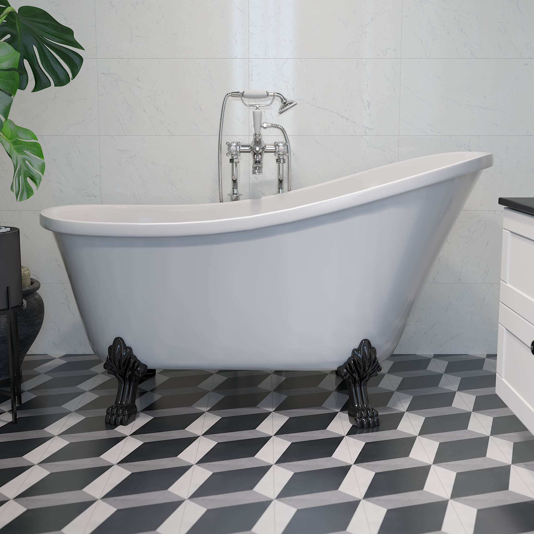 Svinkløv, Bathtub Set - Code, Brass Shiny - 150 cm - MASTERSTORE - 8595677175813 - Bathtub - 47-150-65-64-40 - 8595677175813