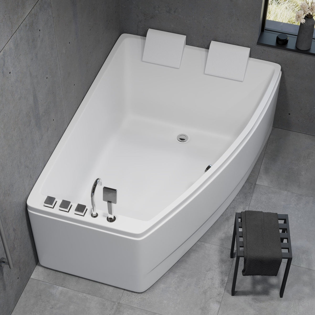Vejlefjord, Bathtub Set - Code, White Glossy - 160 cm - MASTERSTORE - 8595677170504 - Bathtub Set - Code - 47 - 160 - 06 - 11 - 30 - 8595677170504