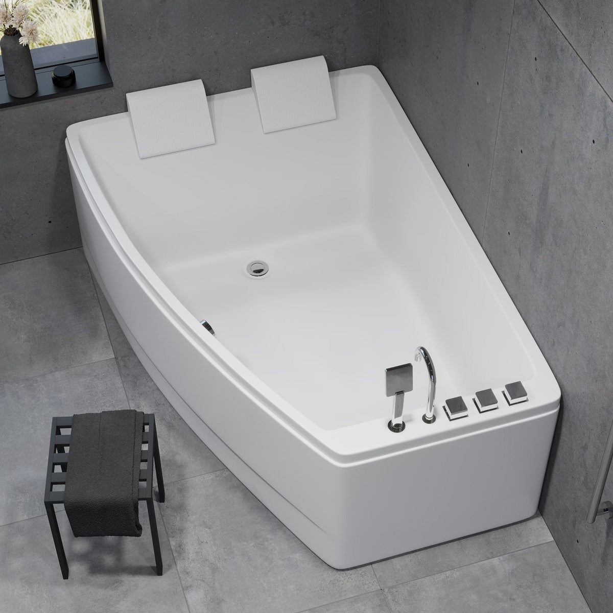 Vejlefjord, Bathtub Set - Code, White Glossy - 160 cm - MASTERSTORE - 8595677170511 - Bathtub Set - Code - 47 - 160 - 07 - 11 - 30 - 8595677170511
