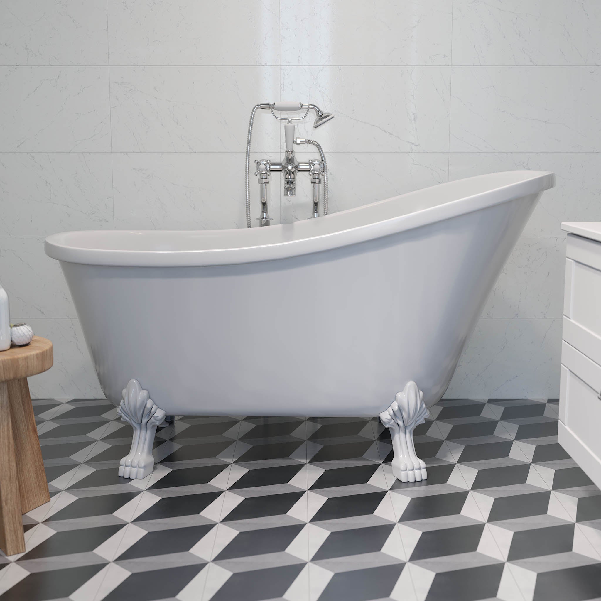 Svinkløv, Bathtub Set - Code, Brass Antique - 160 cm - MASTERSTORE - 8595677175929 - Bathtub - 47-160-65-65-40 - 8595677175929